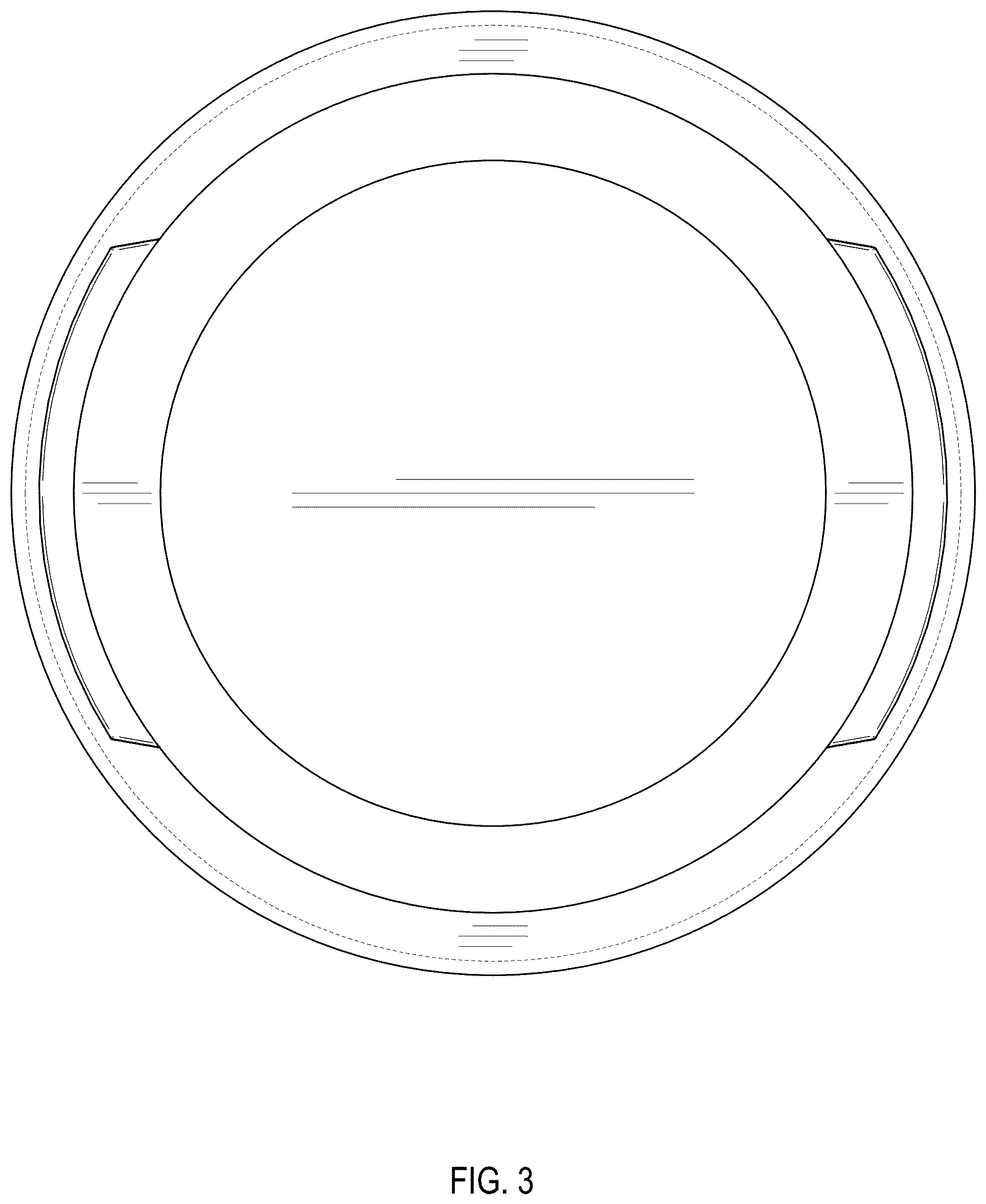 Patent USD1045033 Figure 3 – Trap cap for a piped chamber with trap for fluid distribution