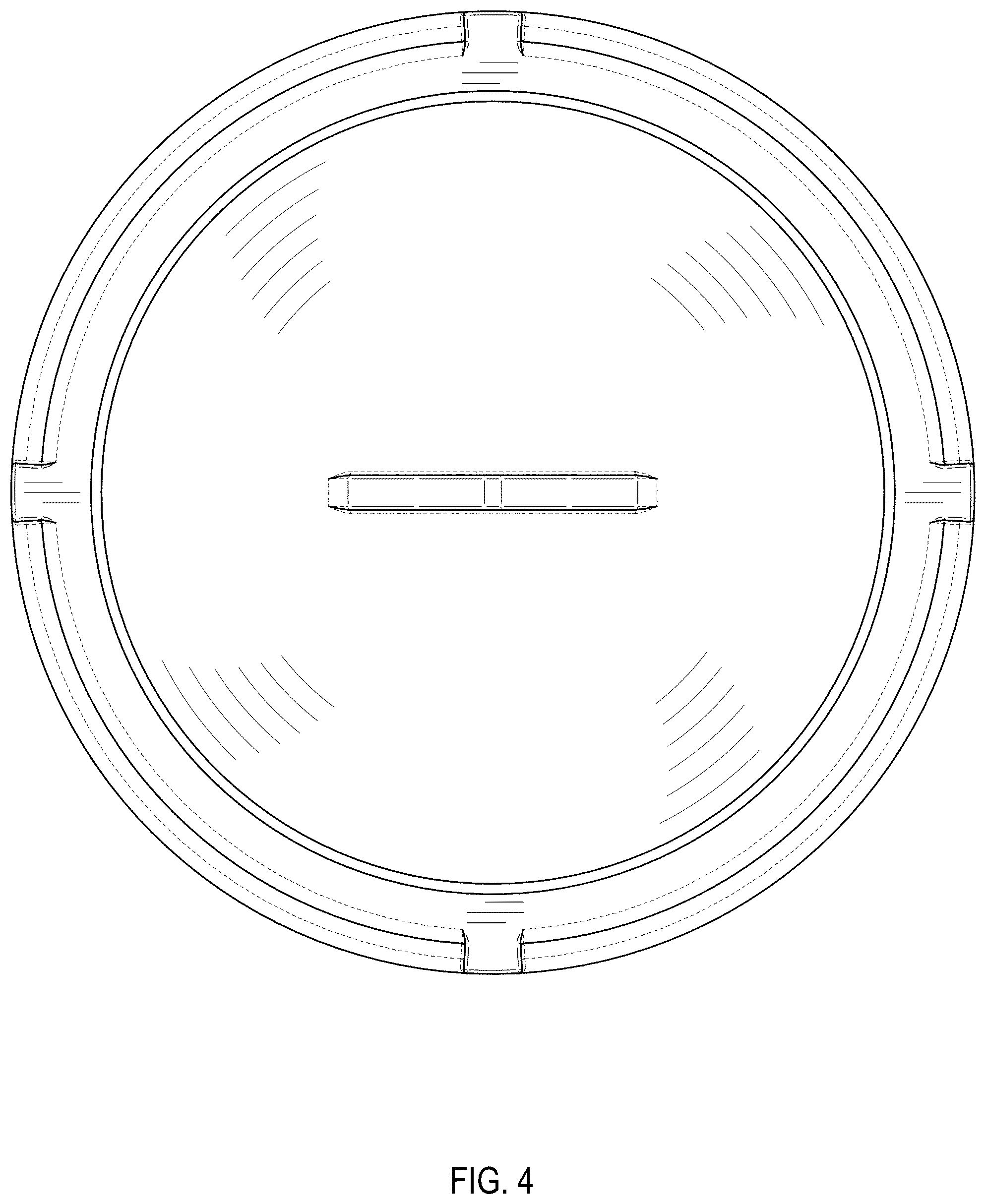 Patent USD1045033 Figure 4 – Trap cap for a piped chamber with trap for fluid distribution