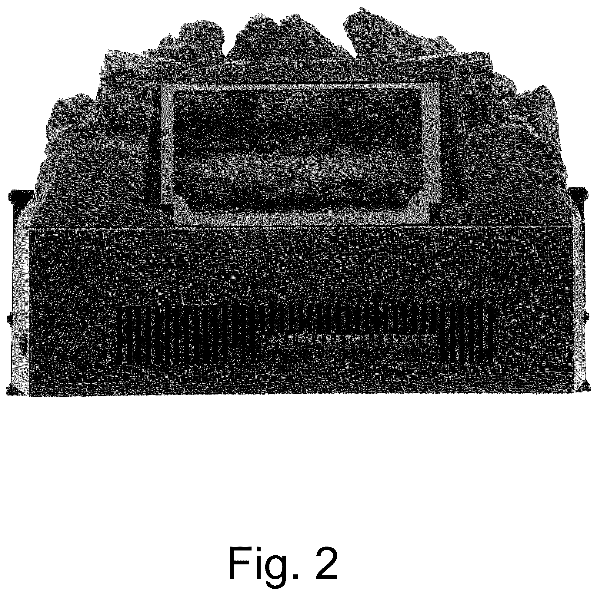 Patent USD1045042 Figure 2 – Electric fireplace