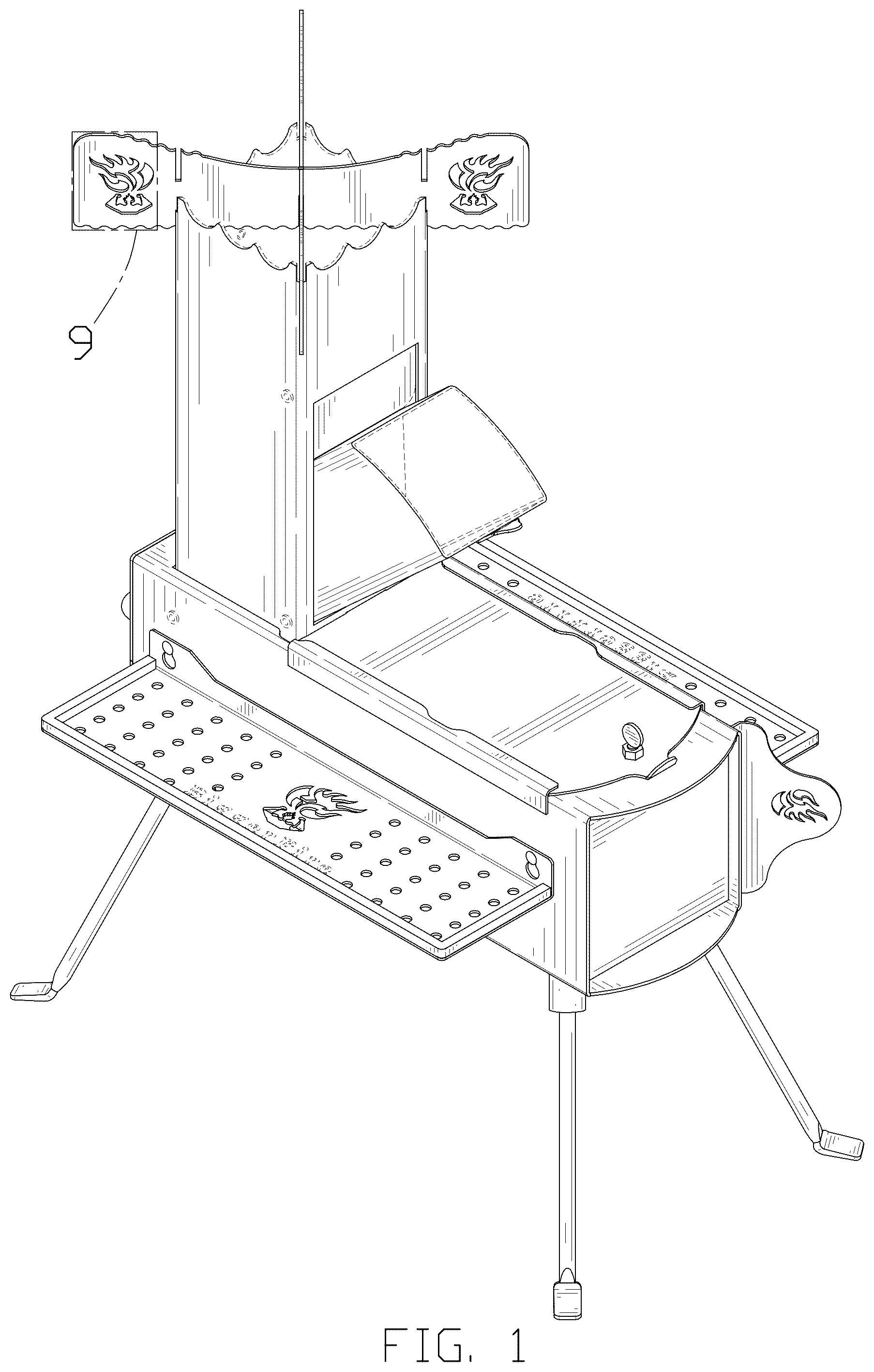 Patent USD1045043 Figure 1 – Rocket stove