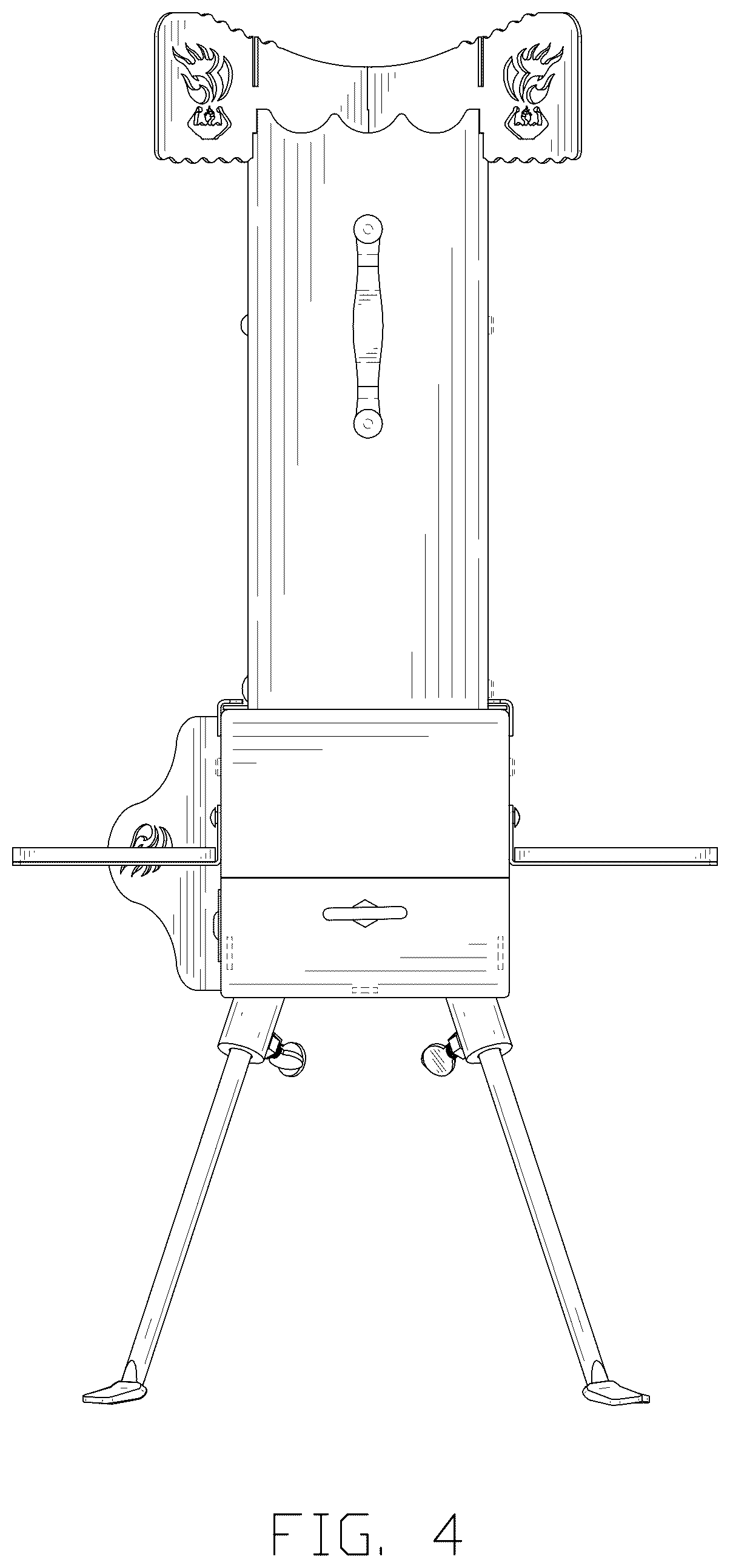 Patent USD1045043 Figure 4 – Rocket stove