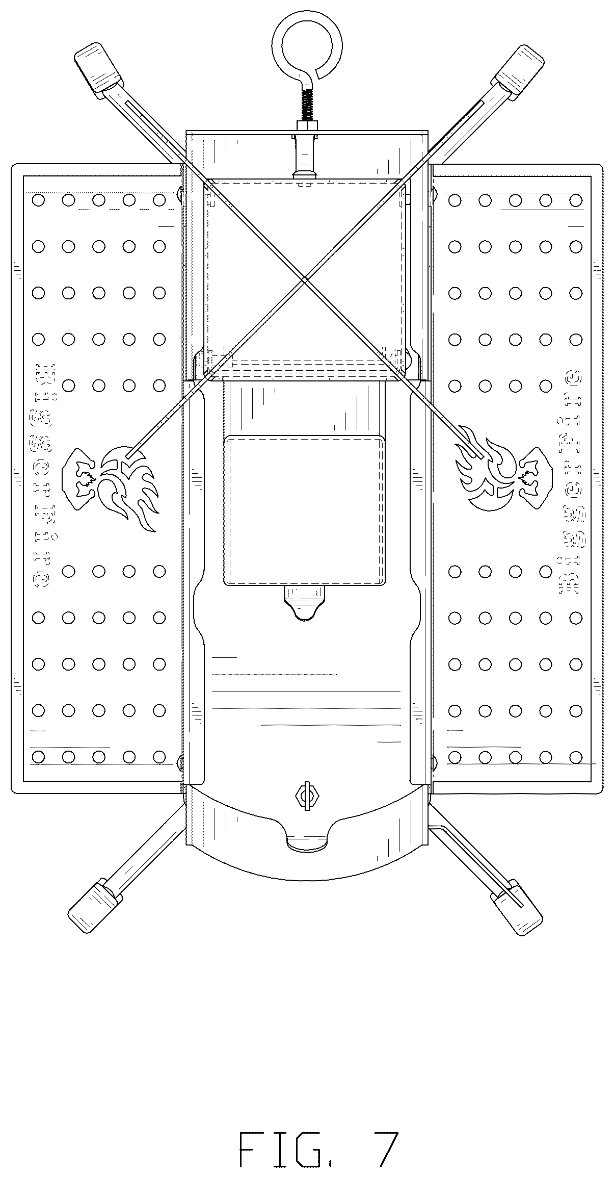 Patent USD1045043 Figure 7 – Rocket stove