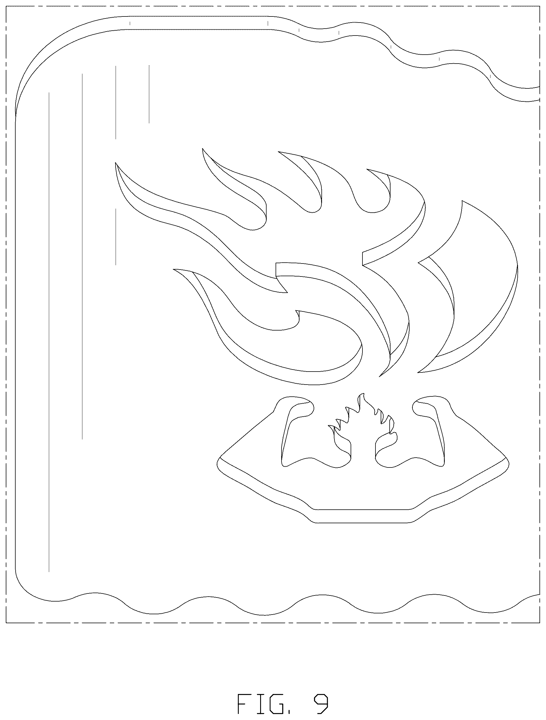 Patent USD1045043 Figure 9 – Rocket stove