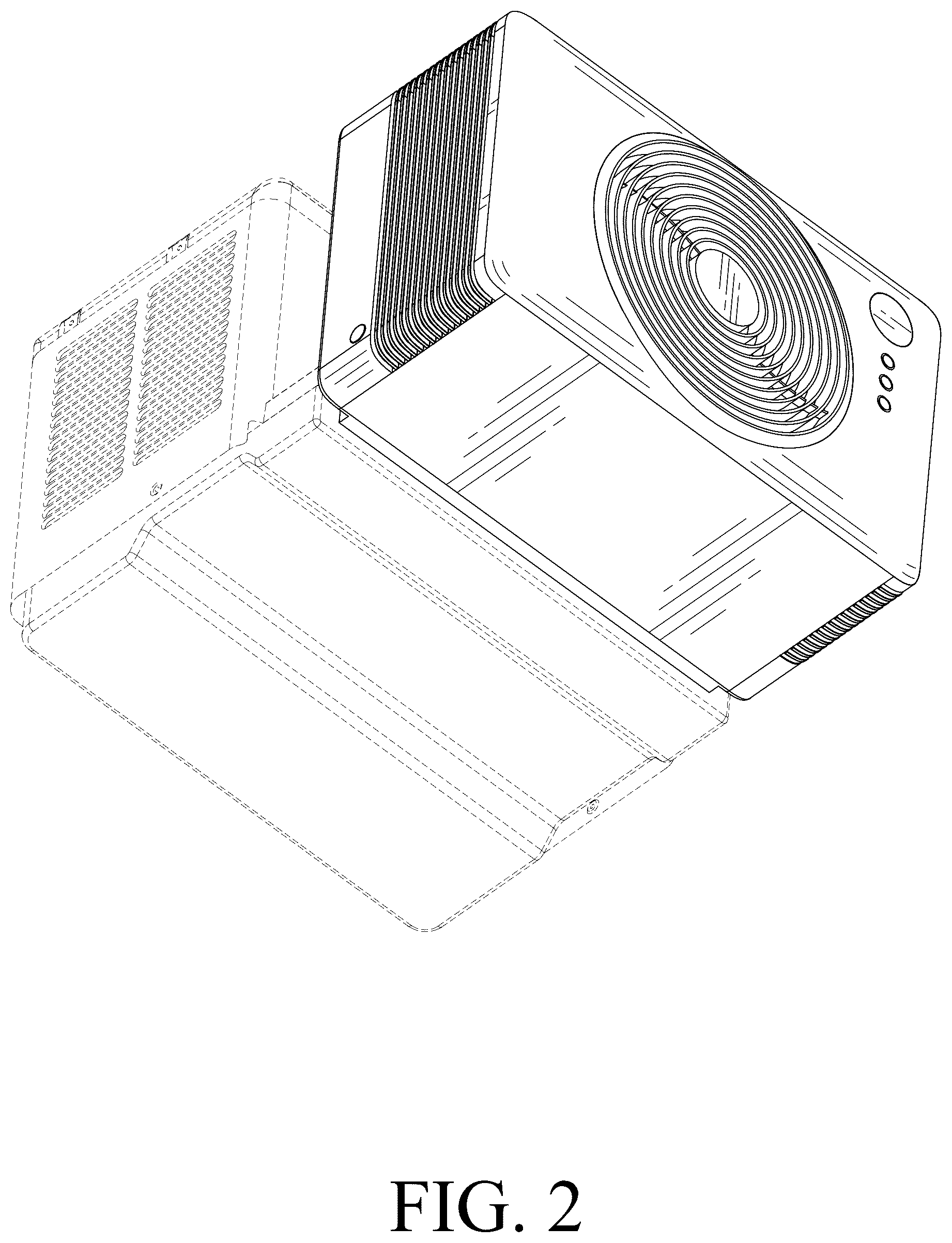 Patent USD1045044 Figure 2 – Window air conditioner