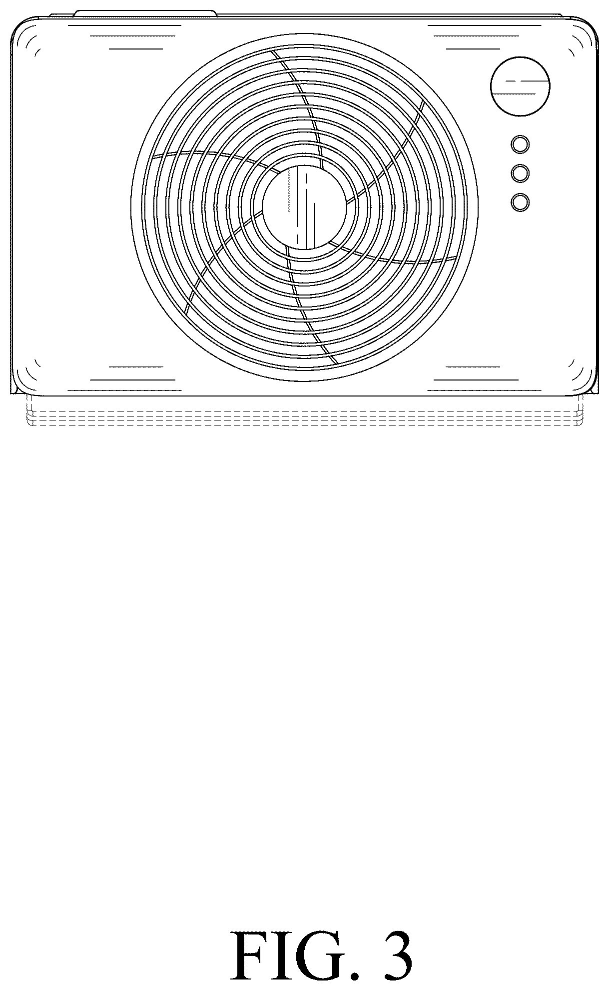 Patent USD1045044 Figure 3 – Window air conditioner