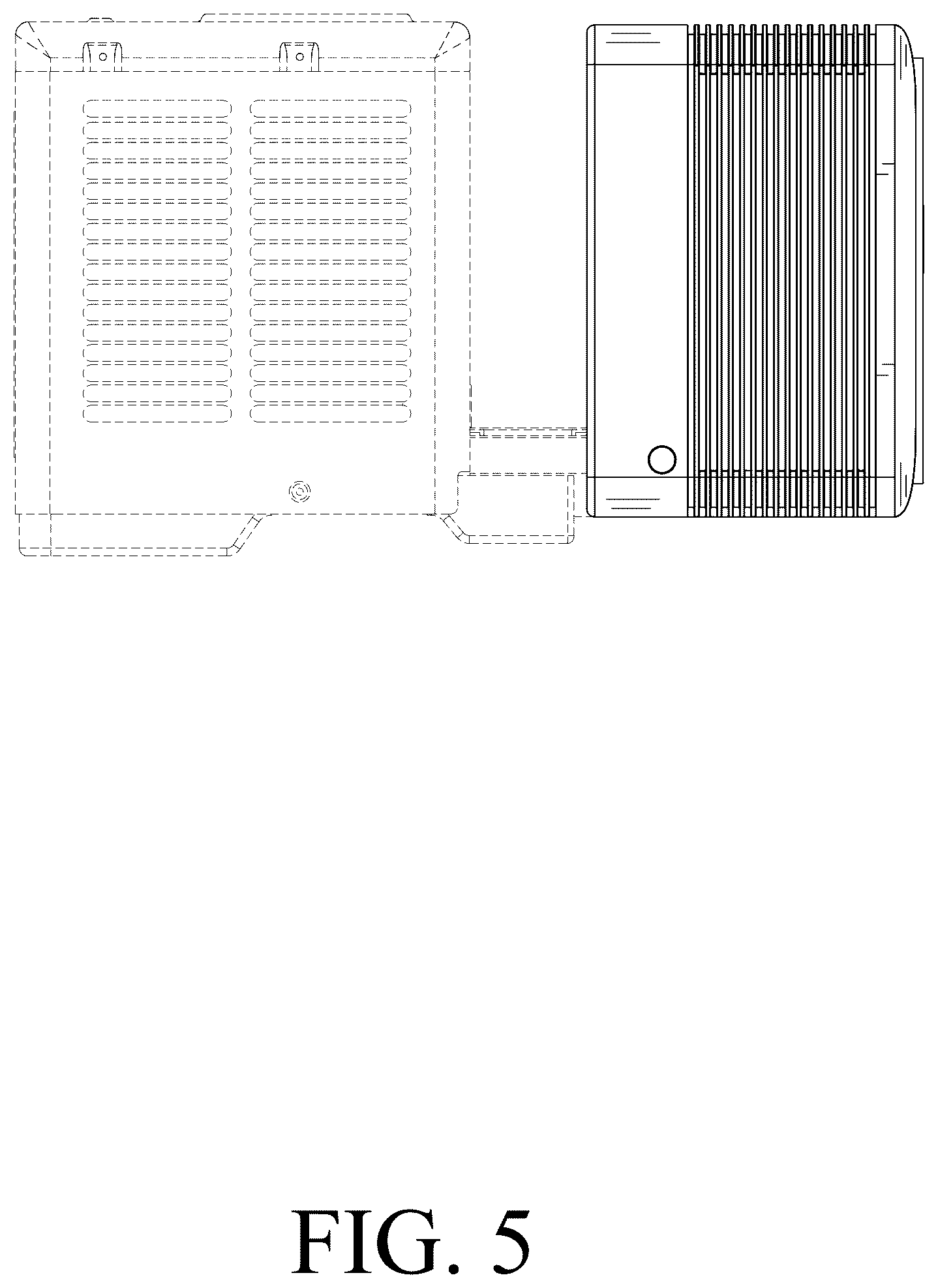 Patent USD1045044 Figure 5 – Window air conditioner