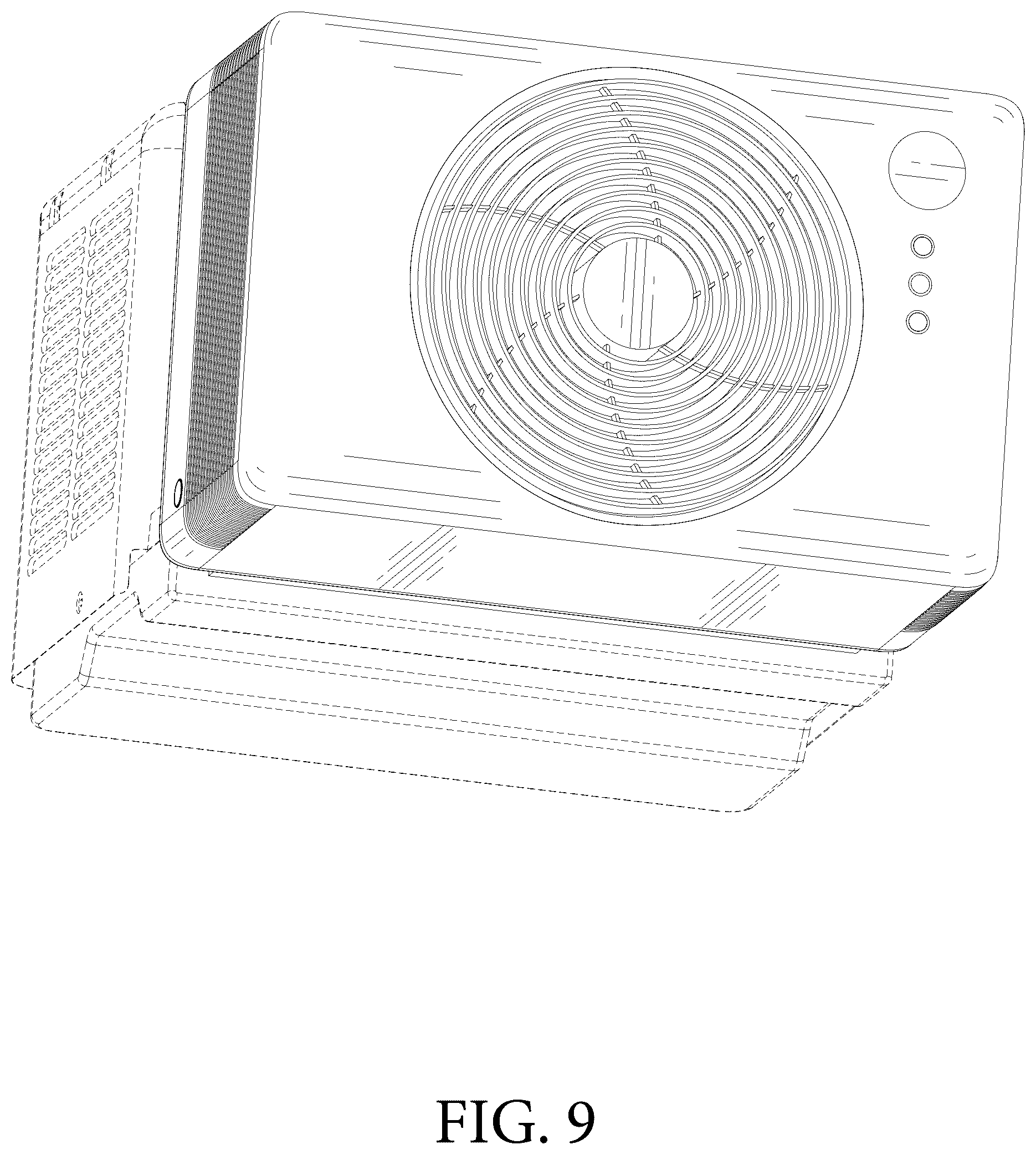 Patent USD1045044 Figure 9 – Window air conditioner