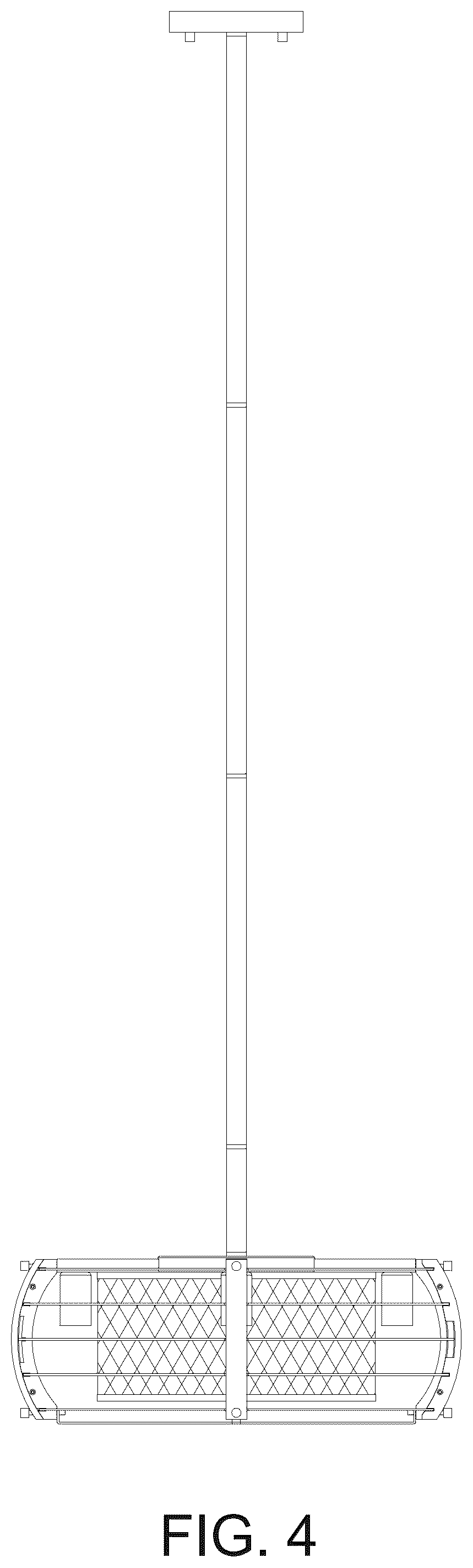 Patent USD1045054 Figure 4 – Ceiling fan with light