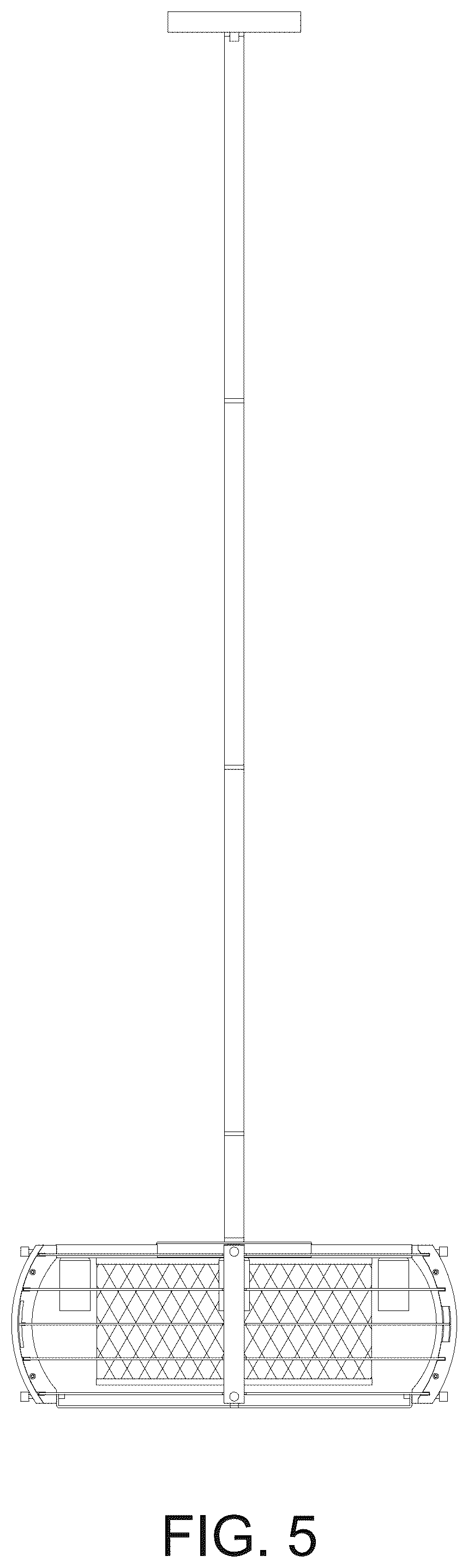 Patent USD1045054 Figure 5 – Ceiling fan with light