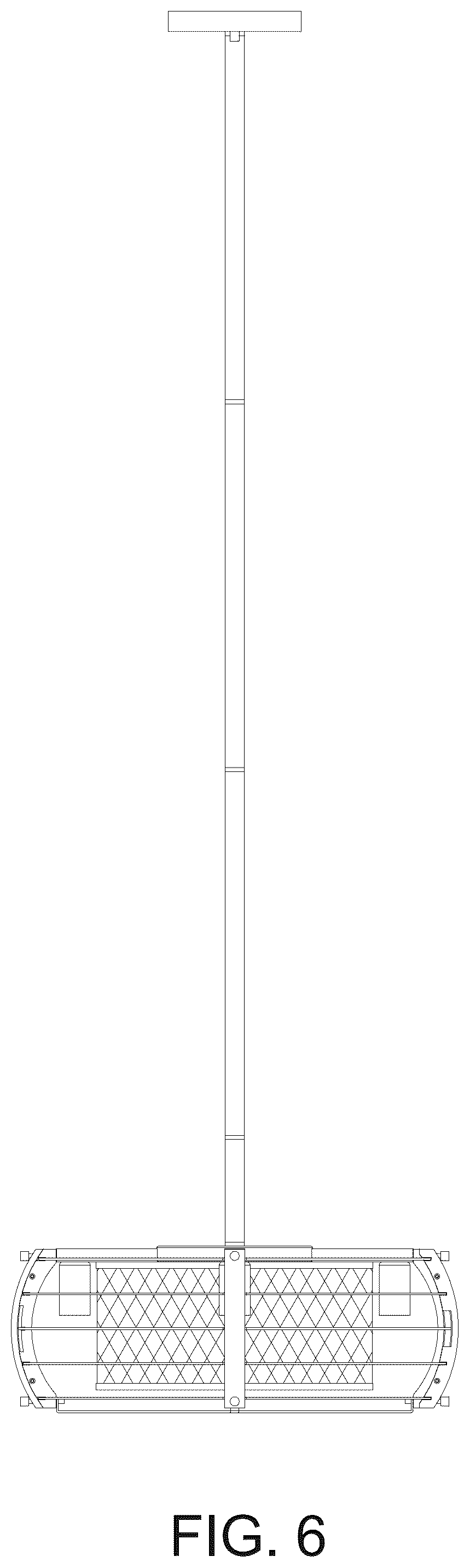 Patent USD1045054 Figure 6 – Ceiling fan with light