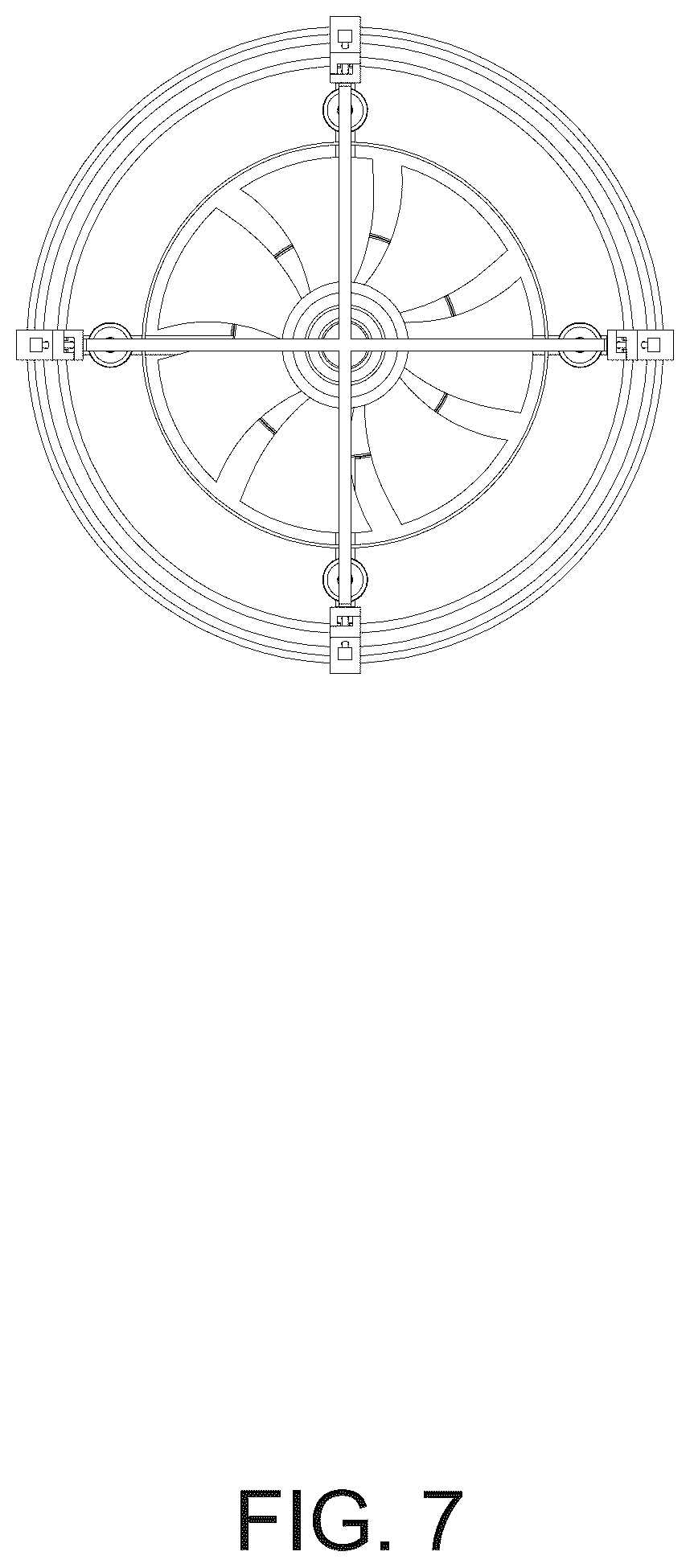 Patent USD1045054 Figure 7 – Ceiling fan with light