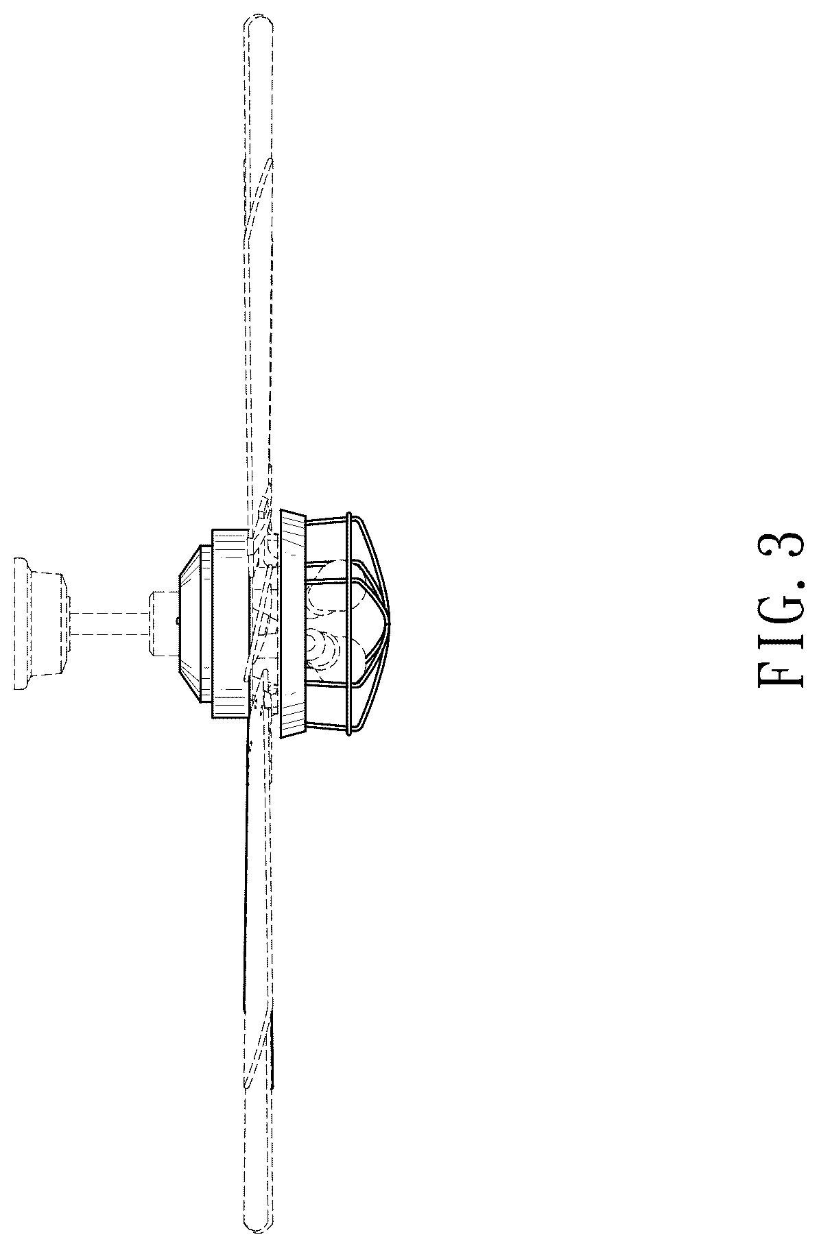 Patent USD1045055 Figure 3 – Ceiling fan with light kit