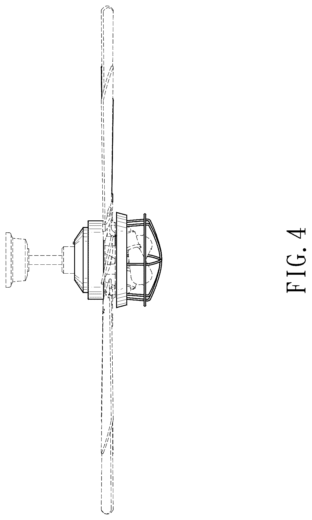 Patent USD1045055 Figure 4 – Ceiling fan with light kit