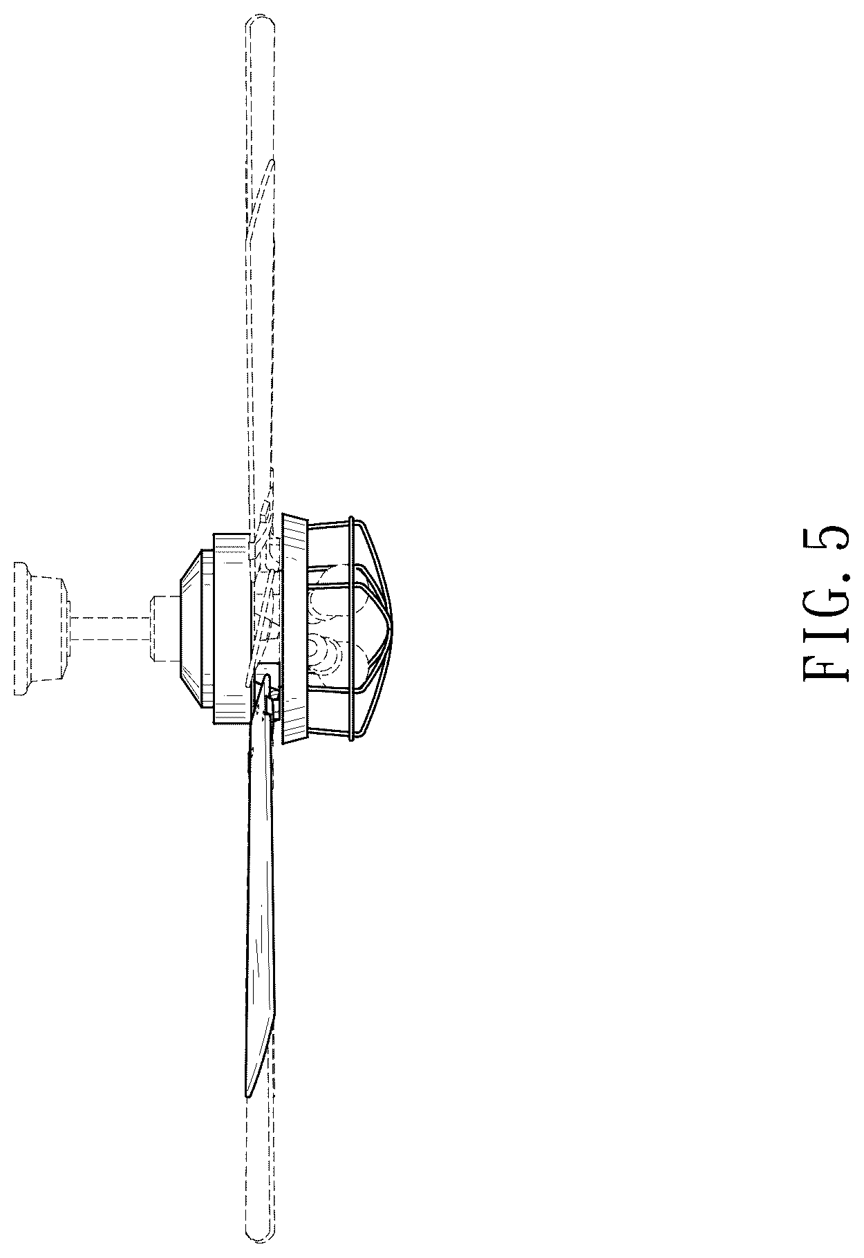 Patent USD1045055 Figure 5 – Ceiling fan with light kit