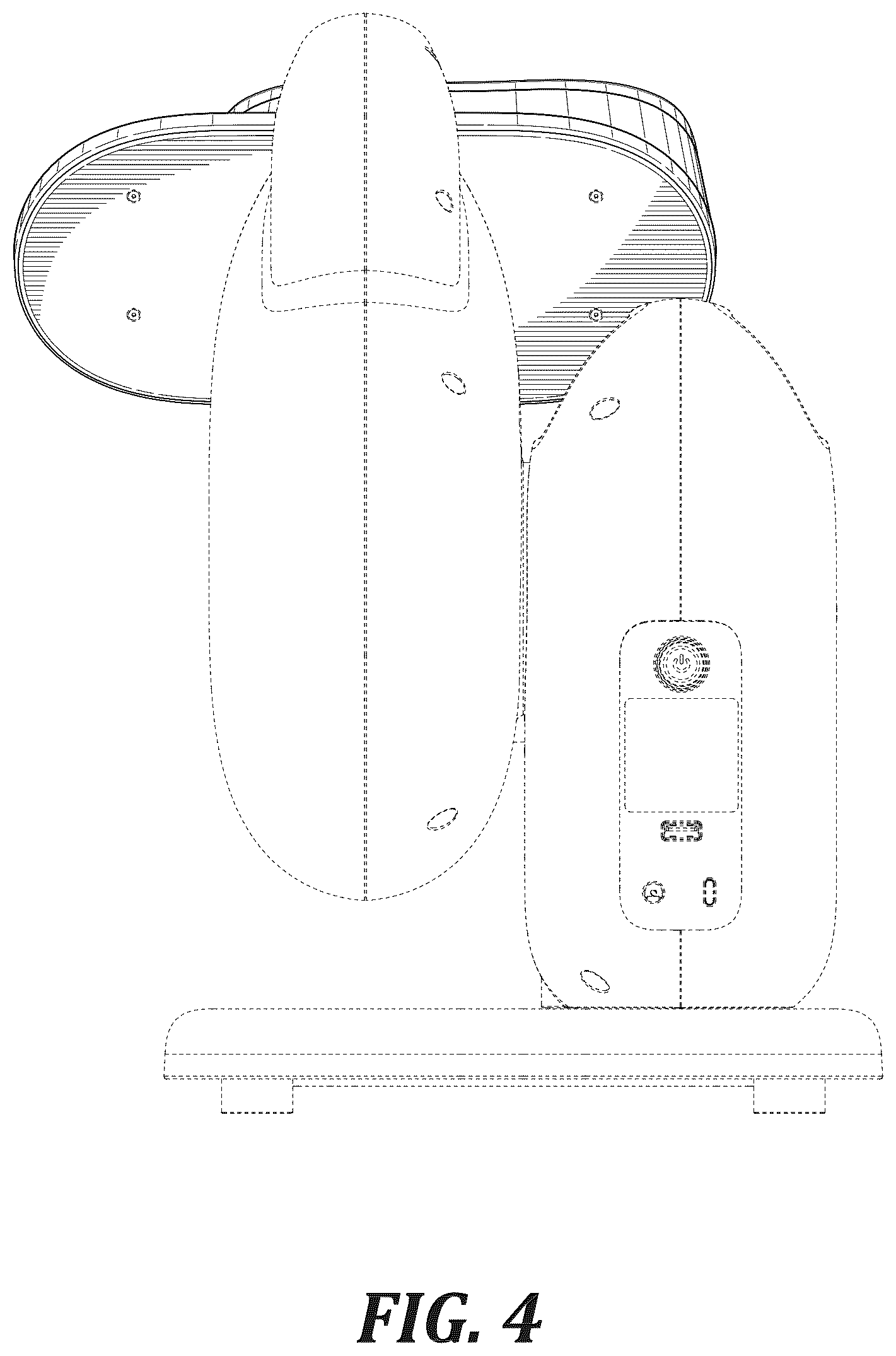 Patent USD1045089 Figure 4 – Binocular, light blocking, face rest for monocular camera