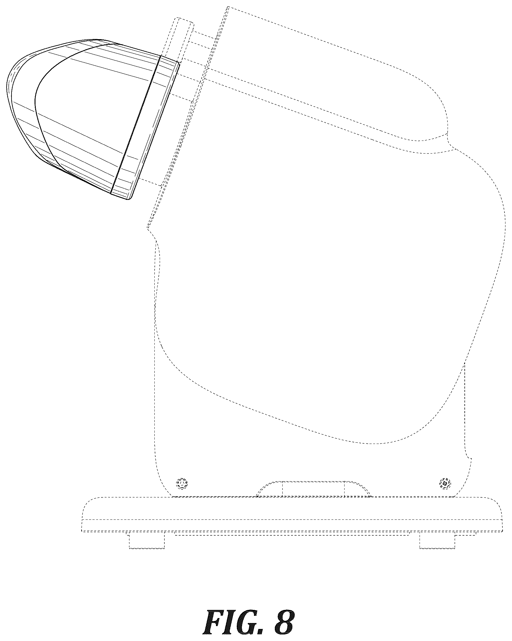 Patent USD1045089 Figure 8 – Binocular, light blocking, face rest for monocular camera
