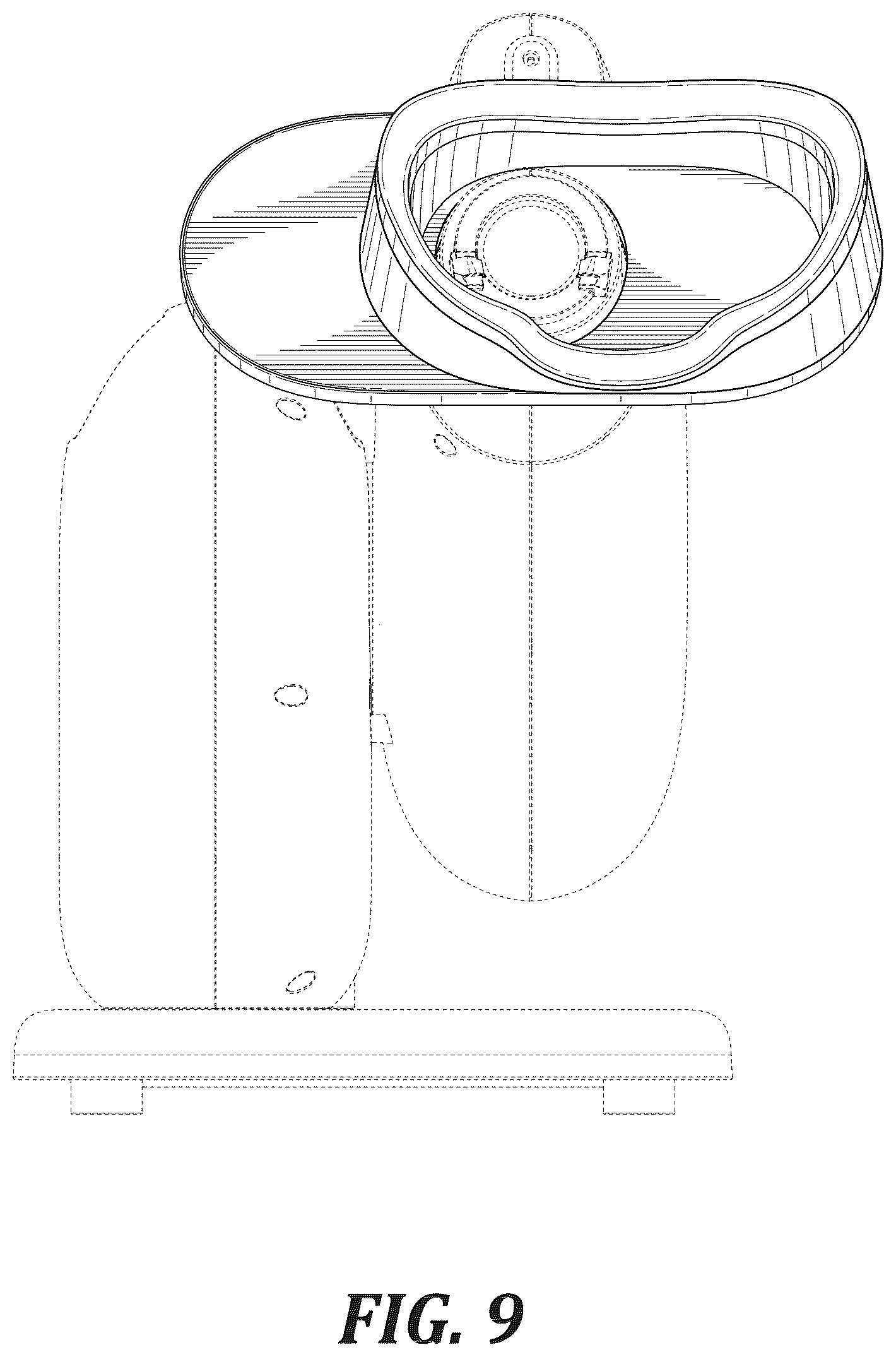 Patent USD1045089 Figure 9 – Binocular, light blocking, face rest for monocular camera