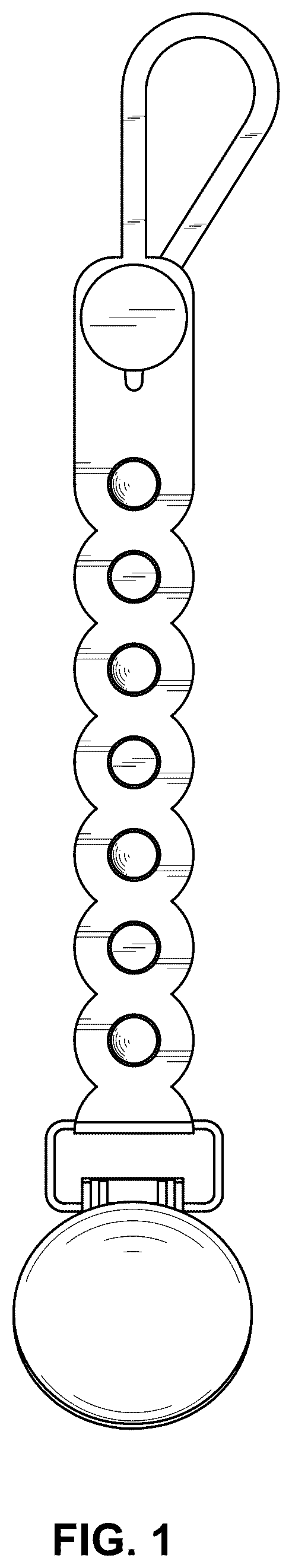 Patent USD1045099 Figure 1 – Pacifier clip