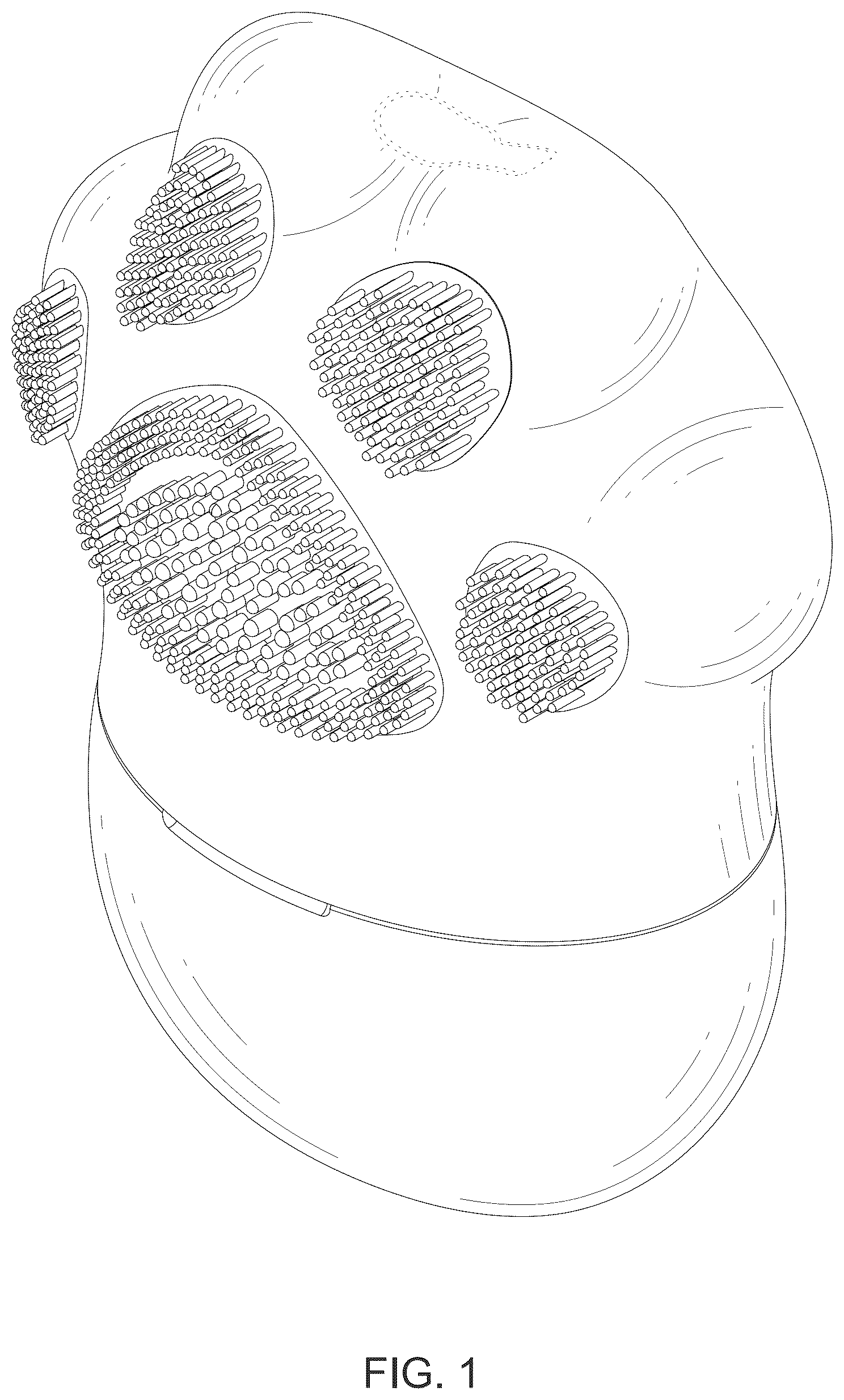 Patent USD1045115 Figure 1 – Portable massage brush