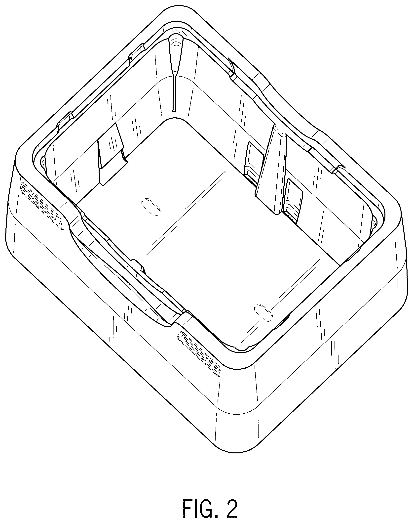 Patent USD1045124 Figure 2 – Base for holding pipette tip container