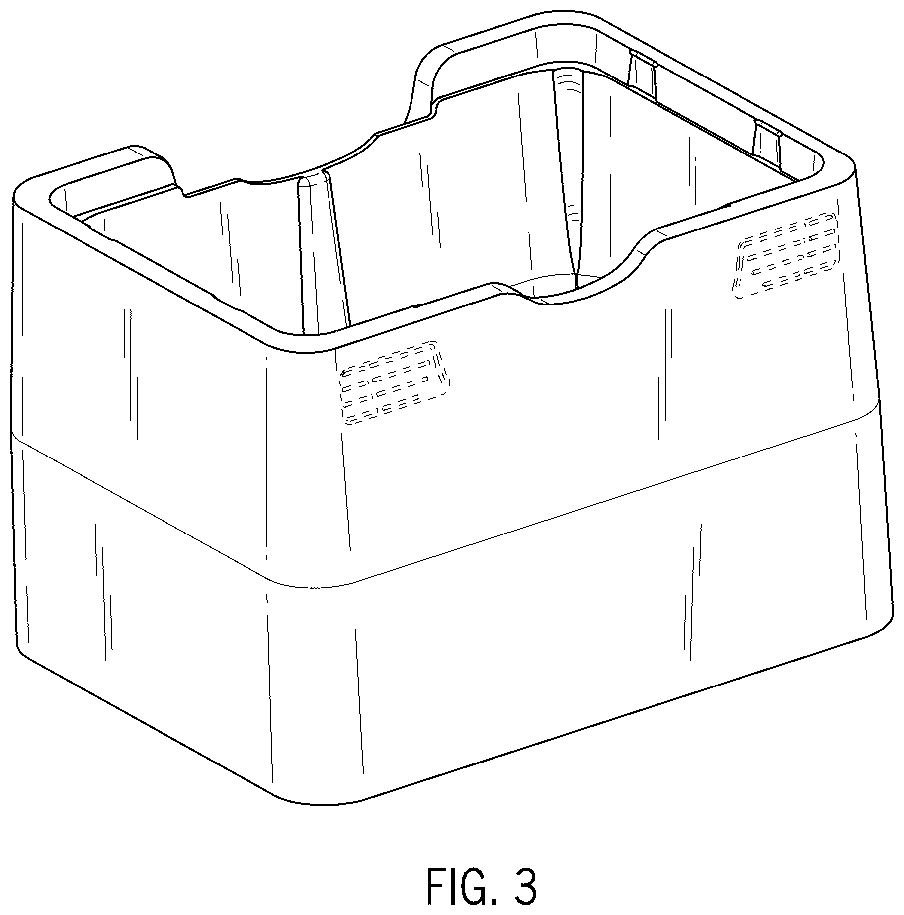 Patent USD1045124 Figure 3 – Base for holding pipette tip container