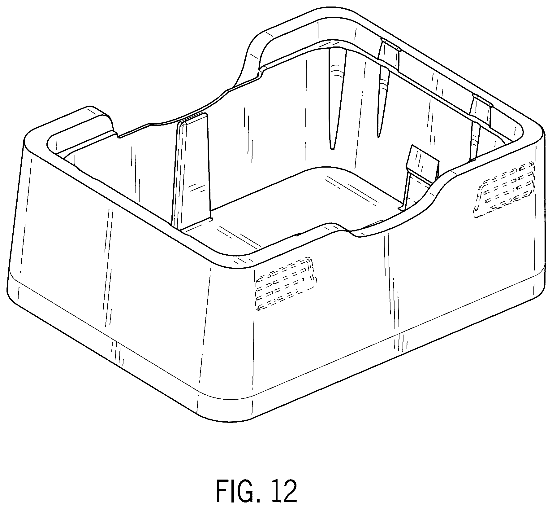 Patent USD1045124 Figure 9 – Base for holding pipette tip container