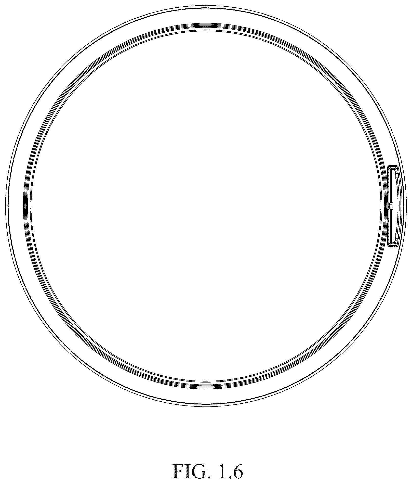 Patent USD1045126 Figure 4 – Petri dish with tag holder and ribs