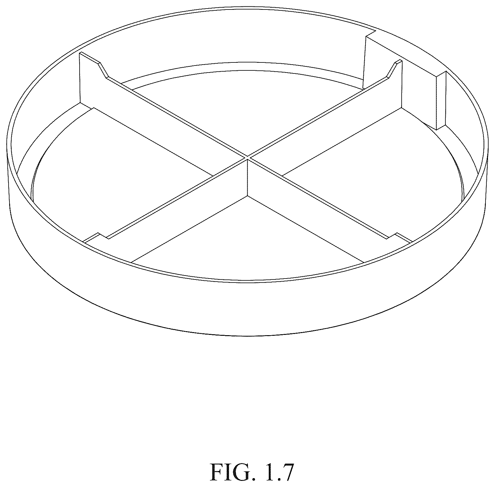 Patent USD1045126 Figure 5 – Petri dish with tag holder and ribs