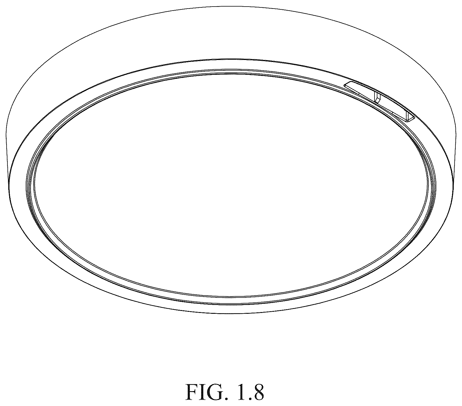 Patent USD1045126 Figure 6 – Petri dish with tag holder and ribs