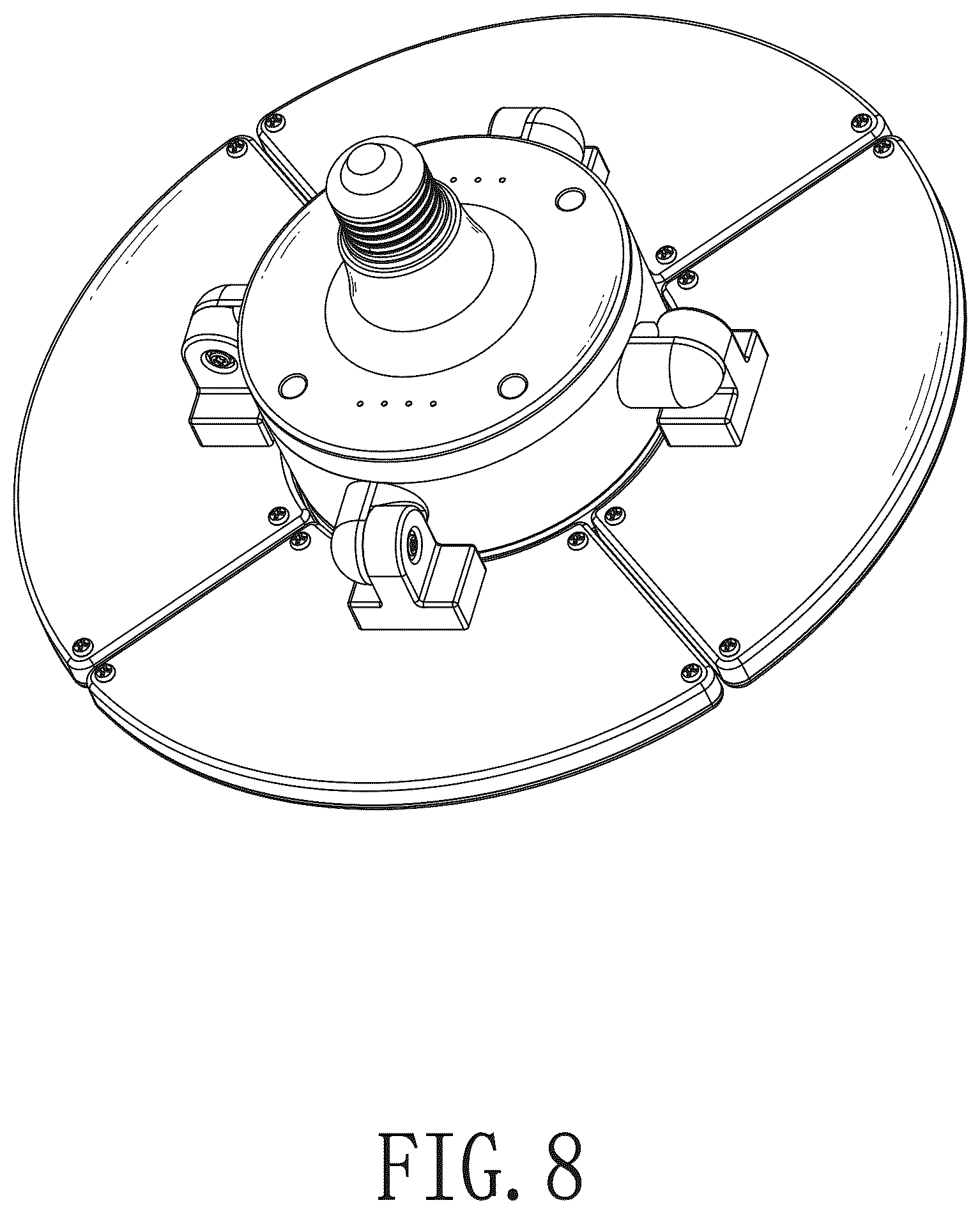 Patent USD1045142 Figure 8 – Folding garage lamp