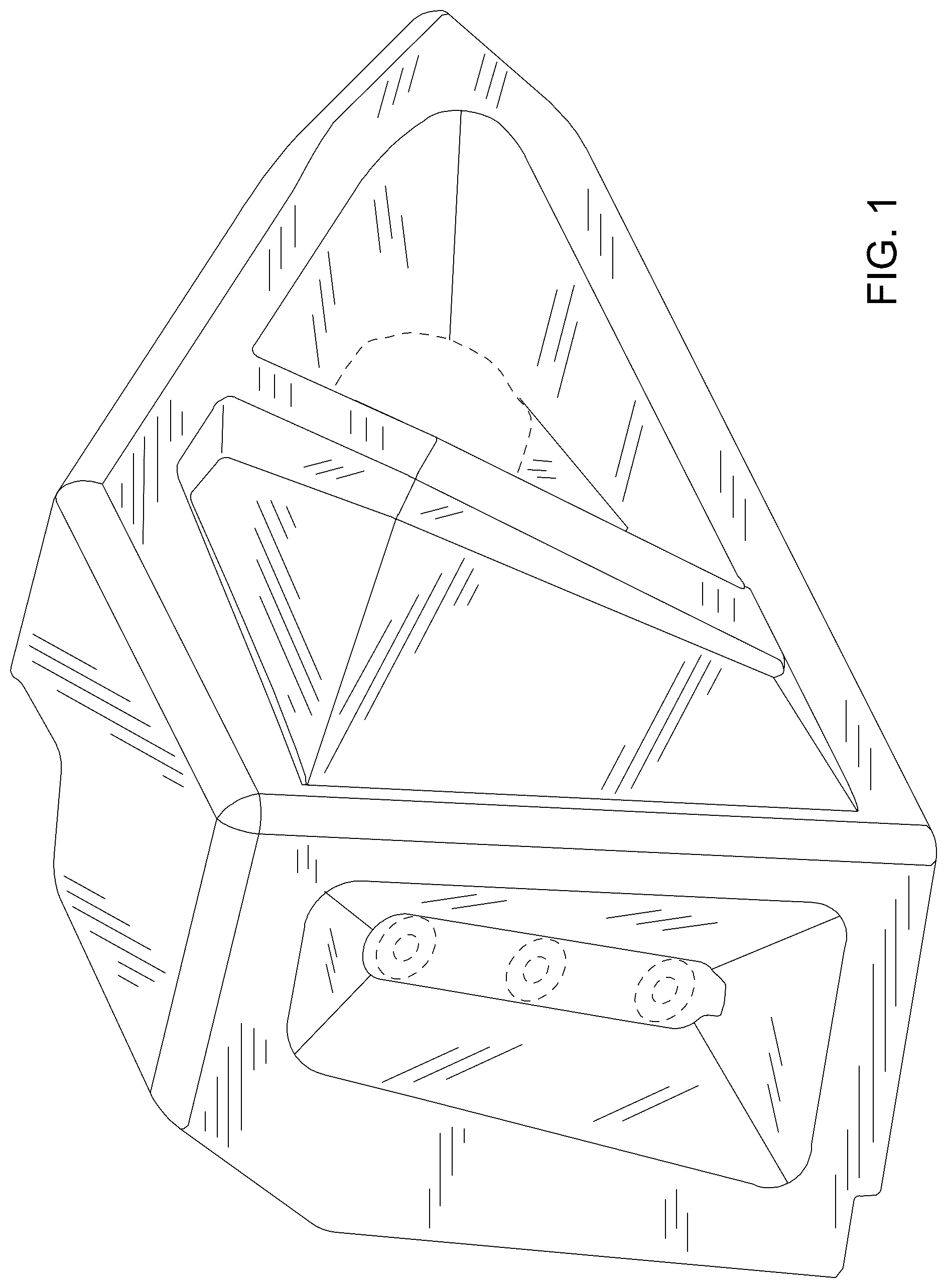 Patent USD1045145 Figure 1 – Mower lighting housing