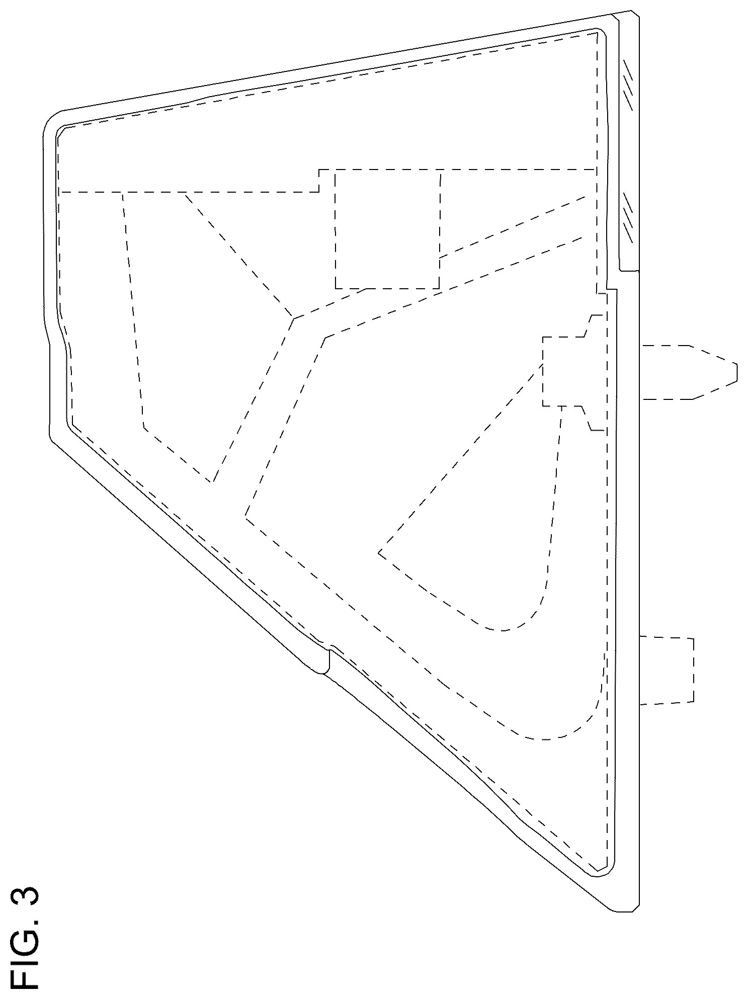 Patent USD1045145 Figure 3 – Mower lighting housing