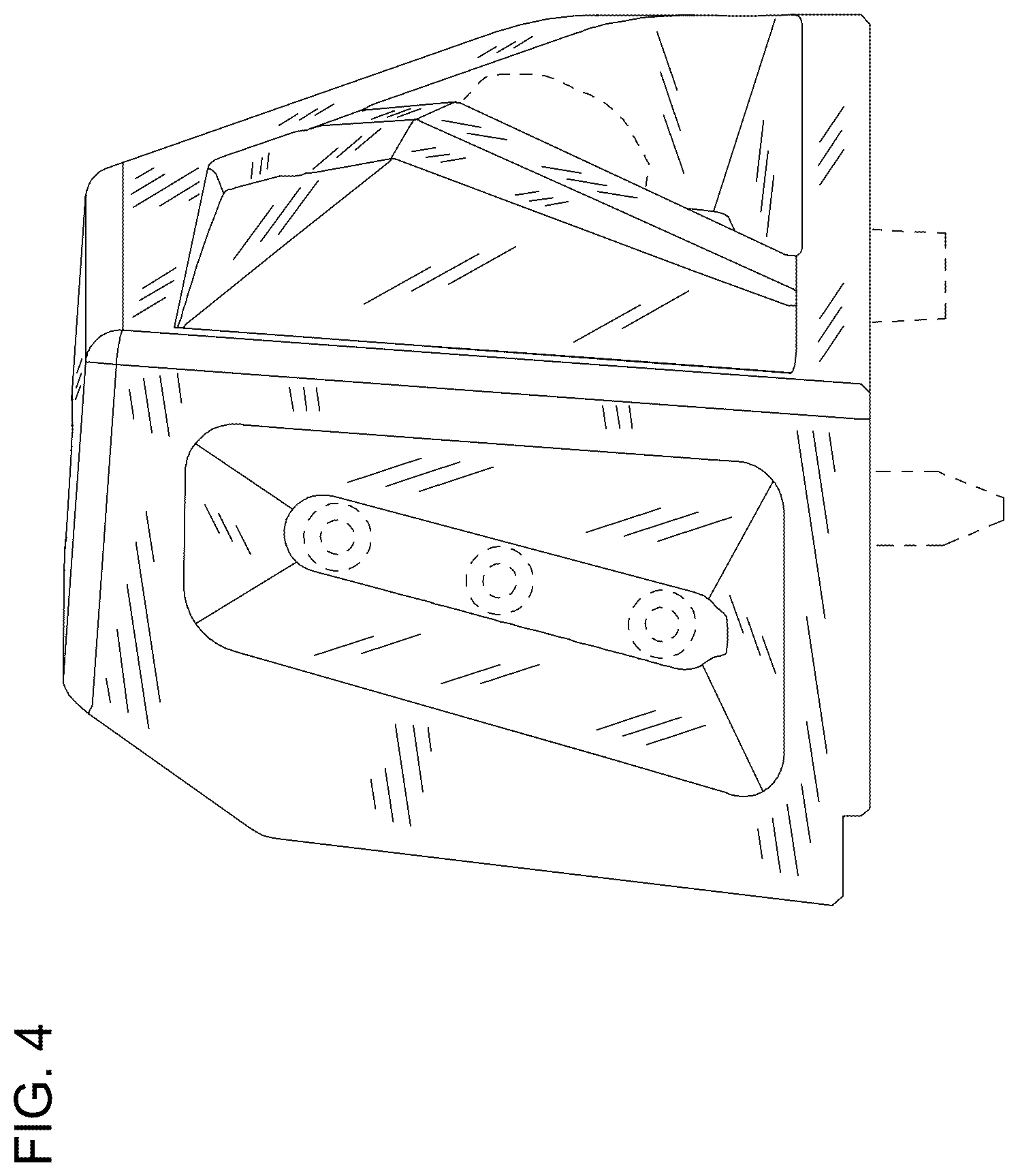 Patent USD1045145 Figure 4 – Mower lighting housing