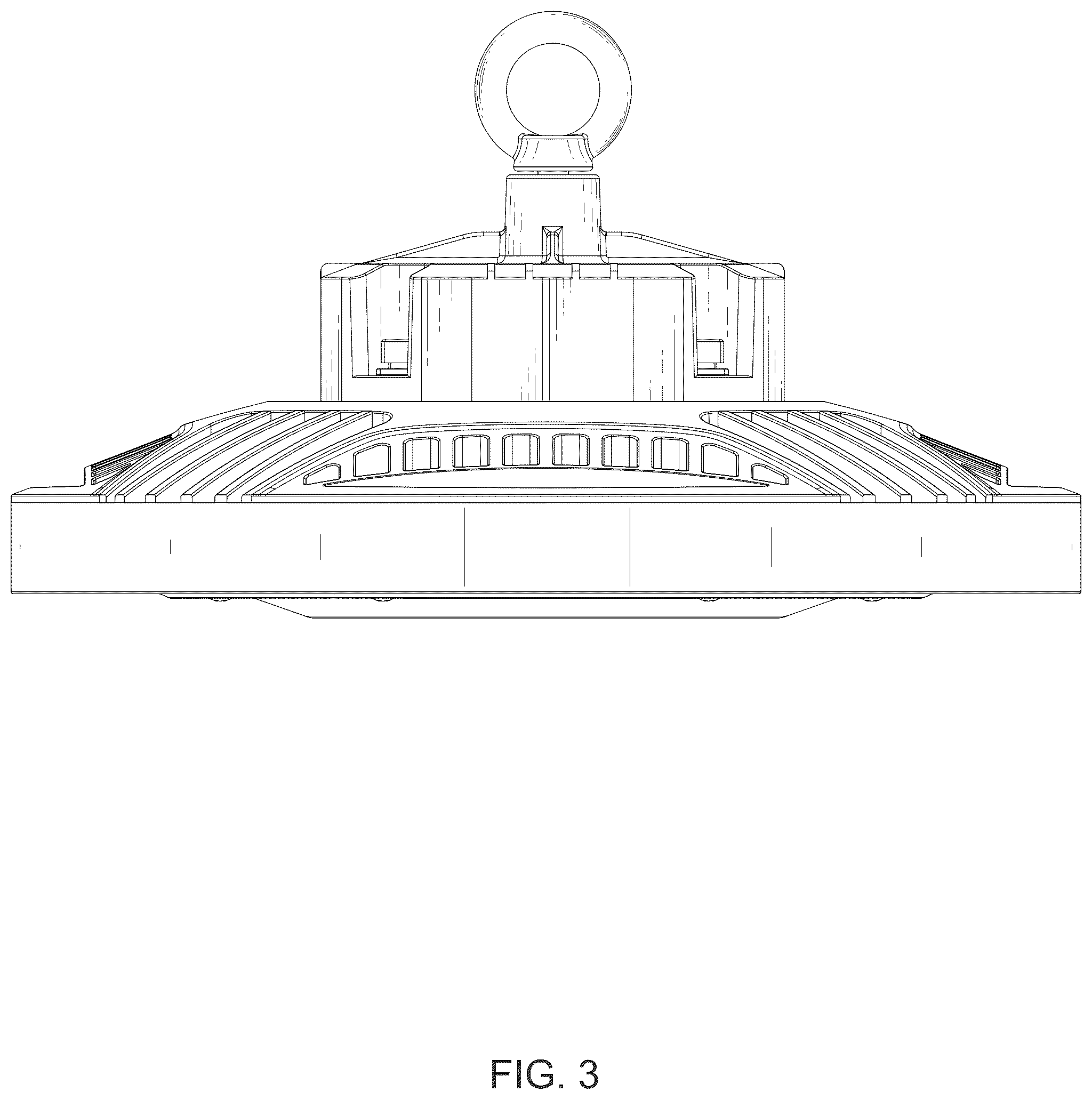 Patent USD1045150 Figure 3 – UFO high bay light