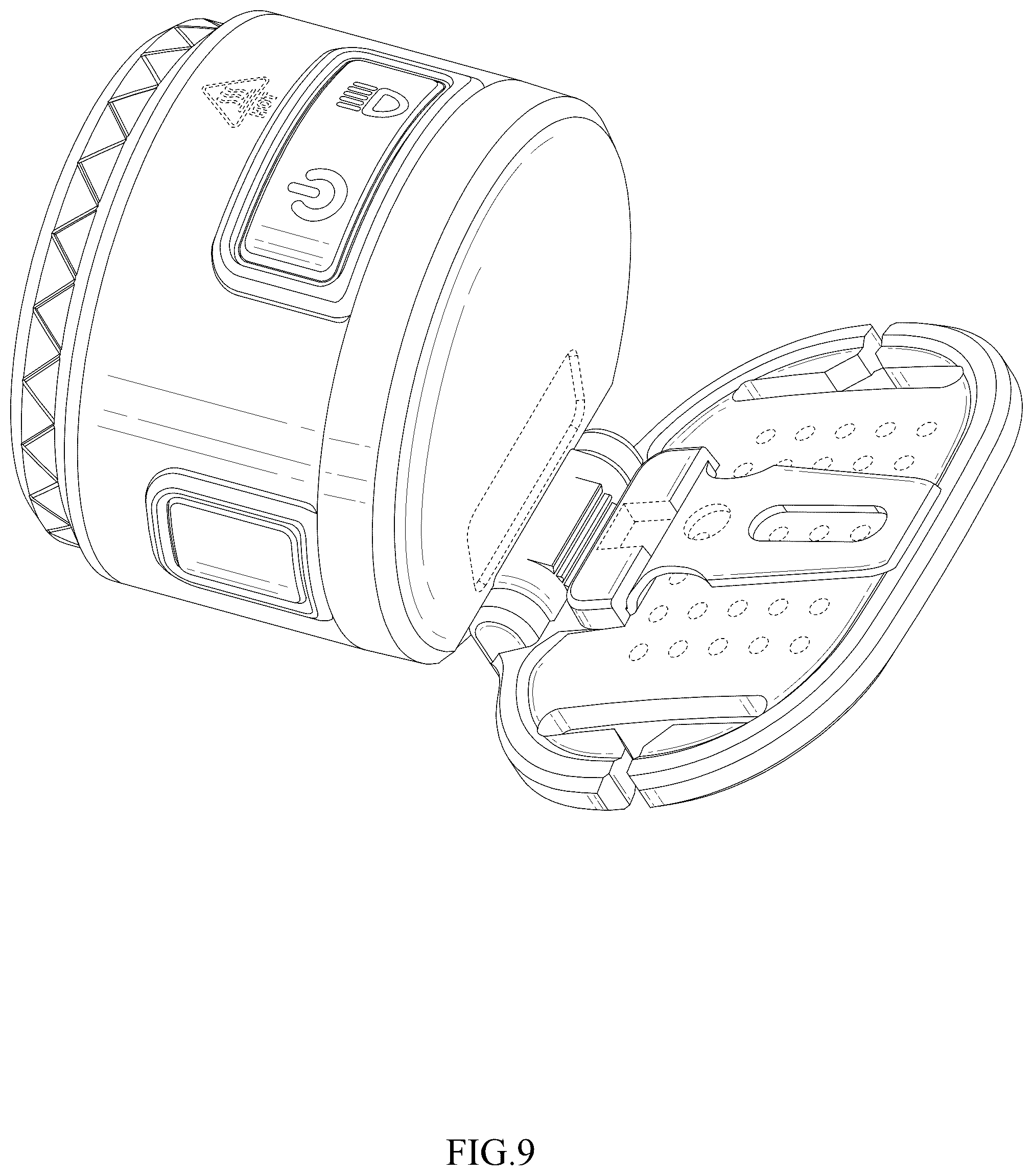 Patent USD1045163 Figure 9 – Head lamp