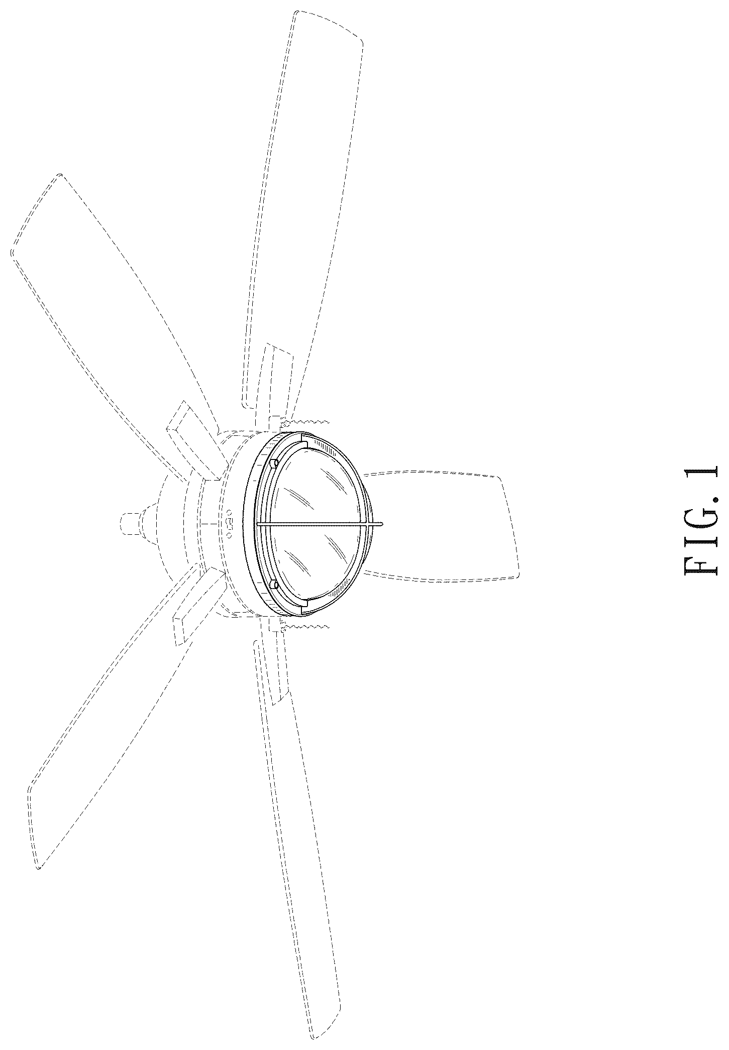 Patent USD1045165 Figure 1 – Ceiling fan light kit