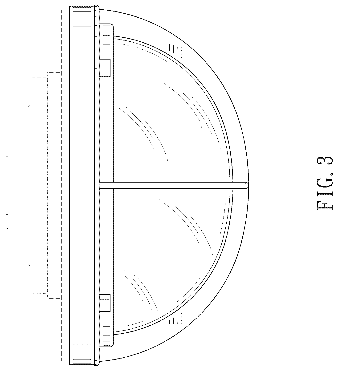 Patent USD1045165 Figure 3 – Ceiling fan light kit
