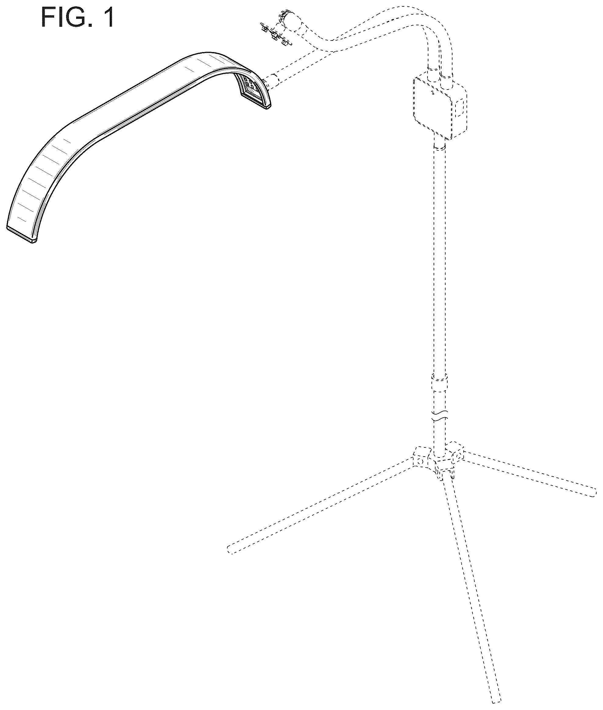 Patent USD1045169 Figure 1 – Curved light