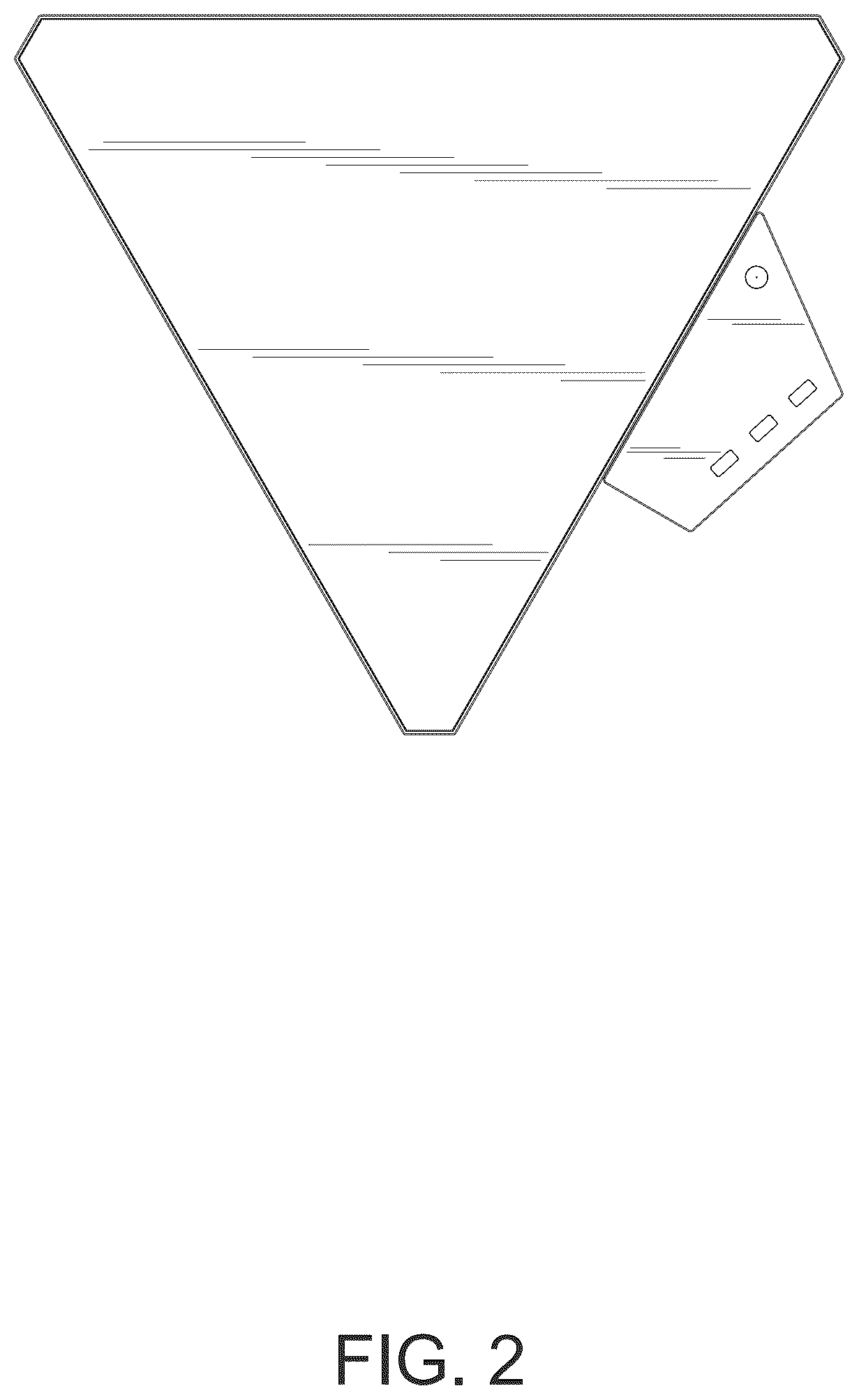 Patent USD1045177 Figure 2 – Triangular lamp