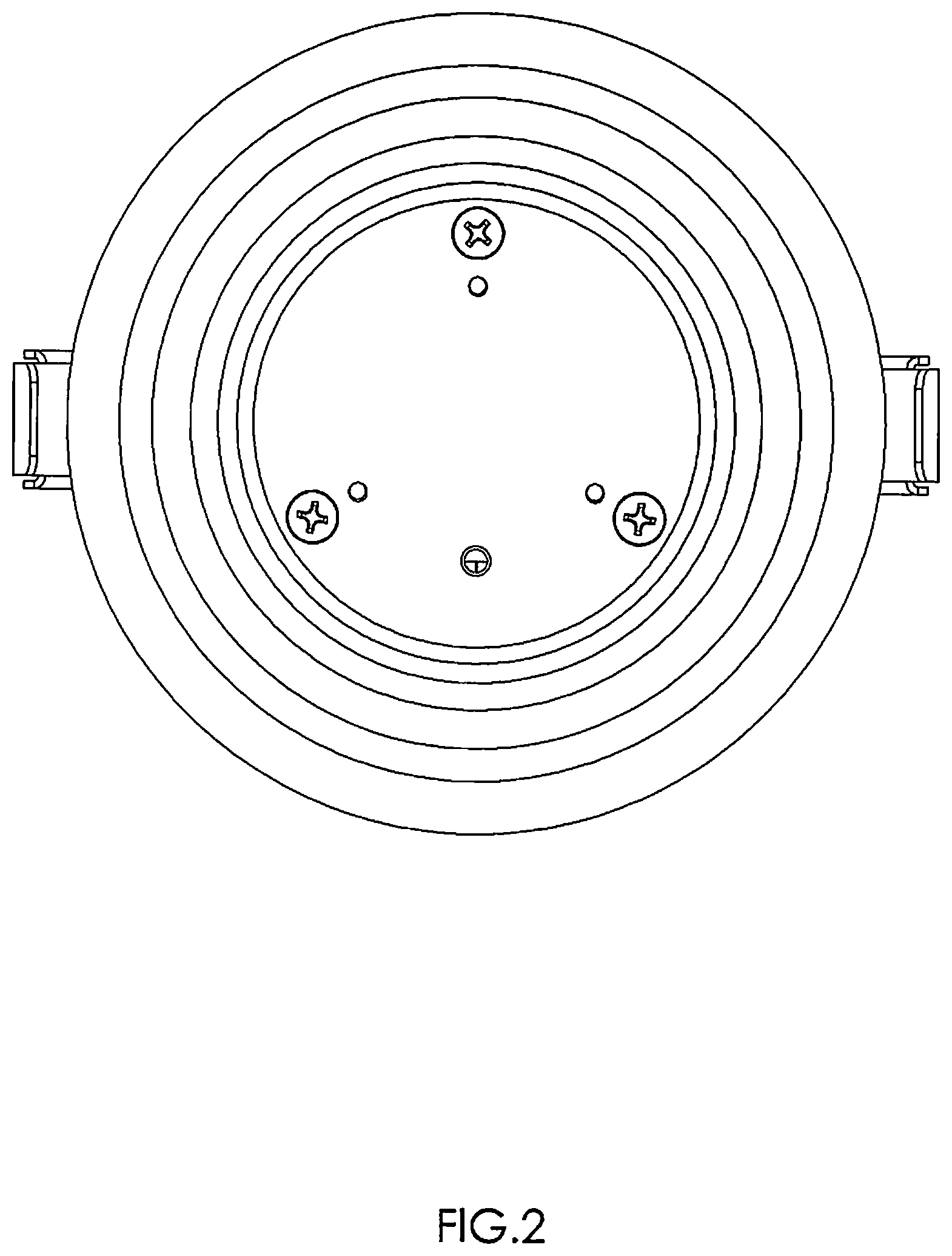 Patent USD1045180 Figure 2 – Fire rated light fixture housing