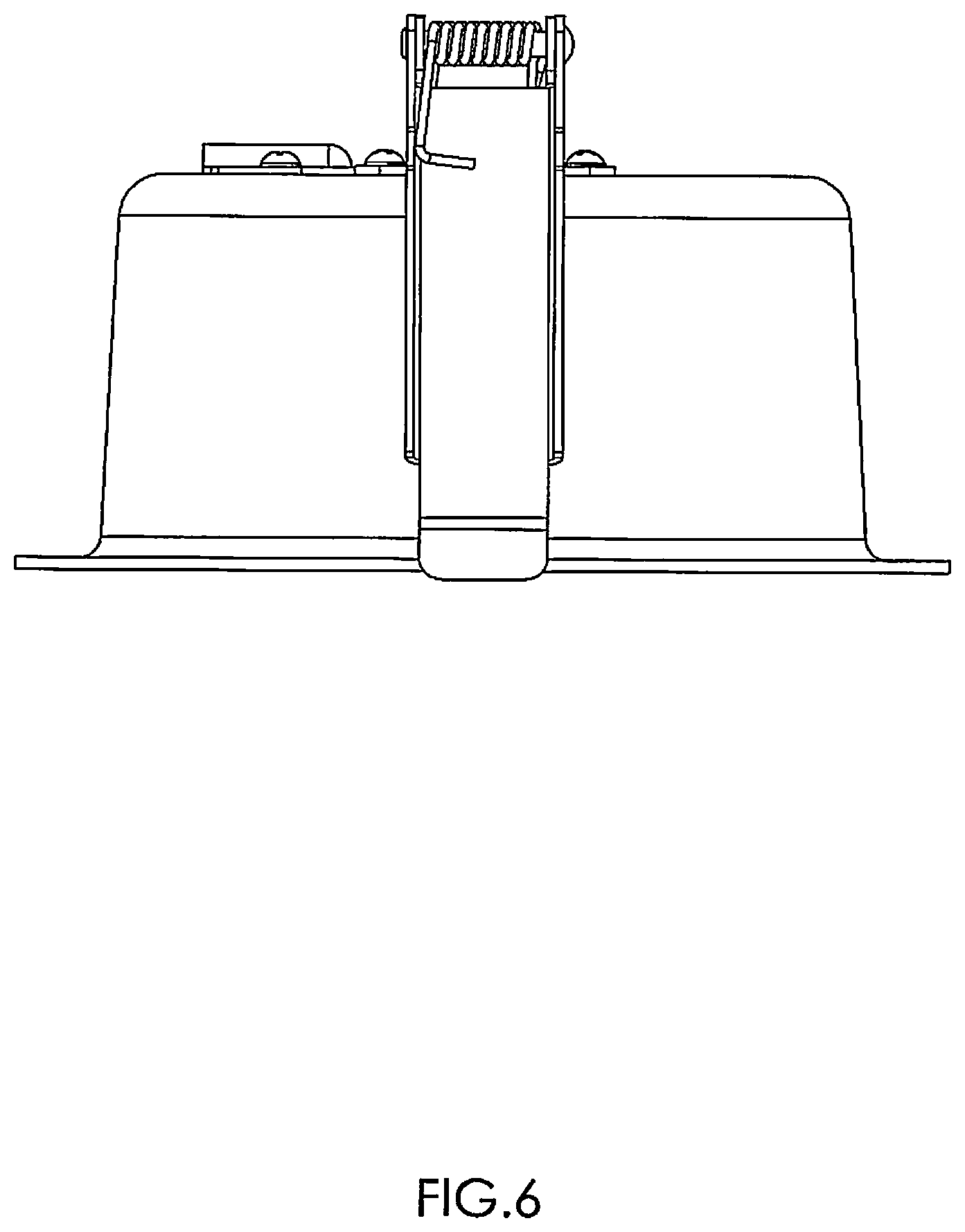 Patent USD1045180 Figure 6 – Fire rated light fixture housing