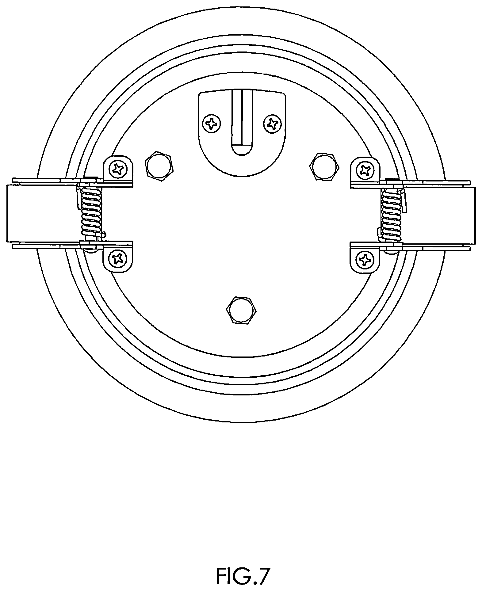 Patent USD1045180 Figure 7 – Fire rated light fixture housing