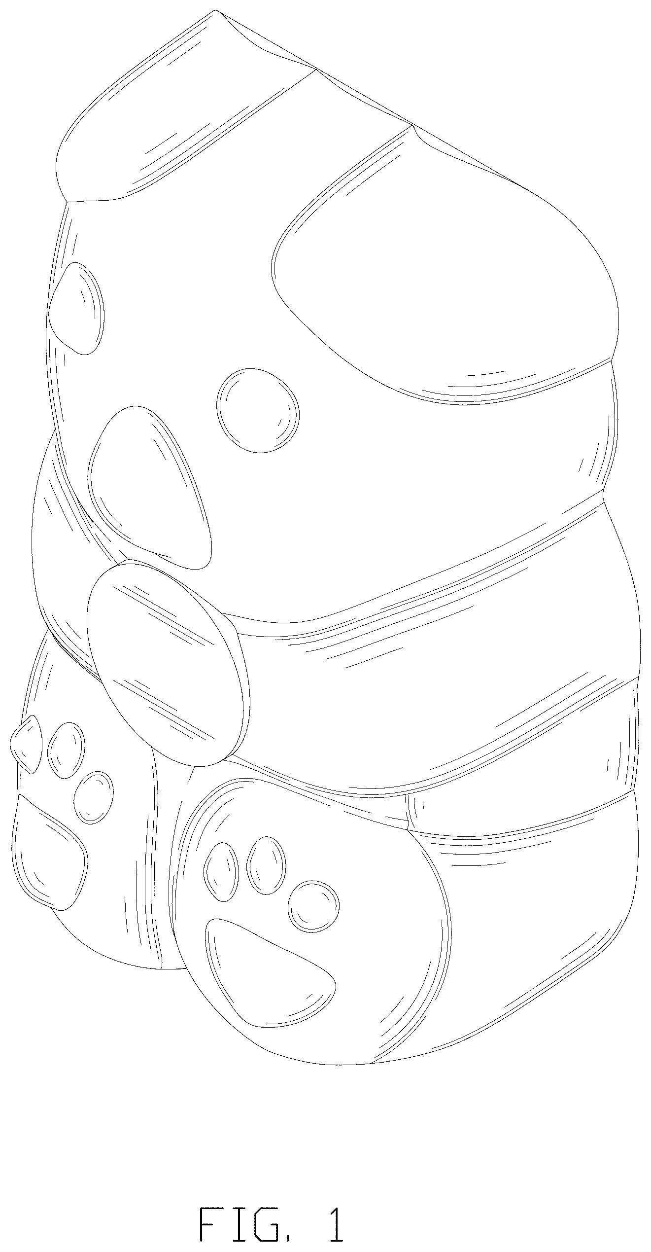 Patent USD1045210 Figure 1 – Bear shaped wax bean