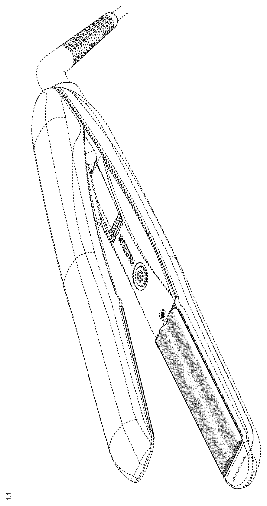 Patent USD1045211 Figure 1 – Hair straightener