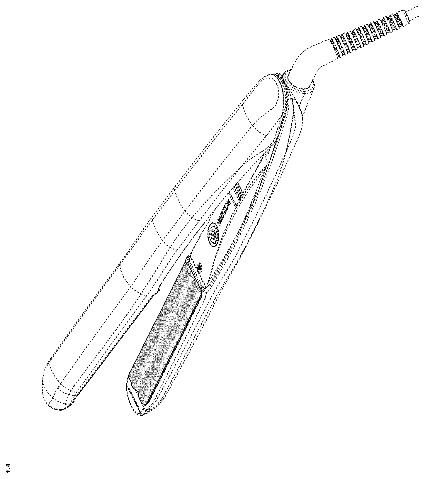 Patent USD1045211 Figure 4 – Hair straightener