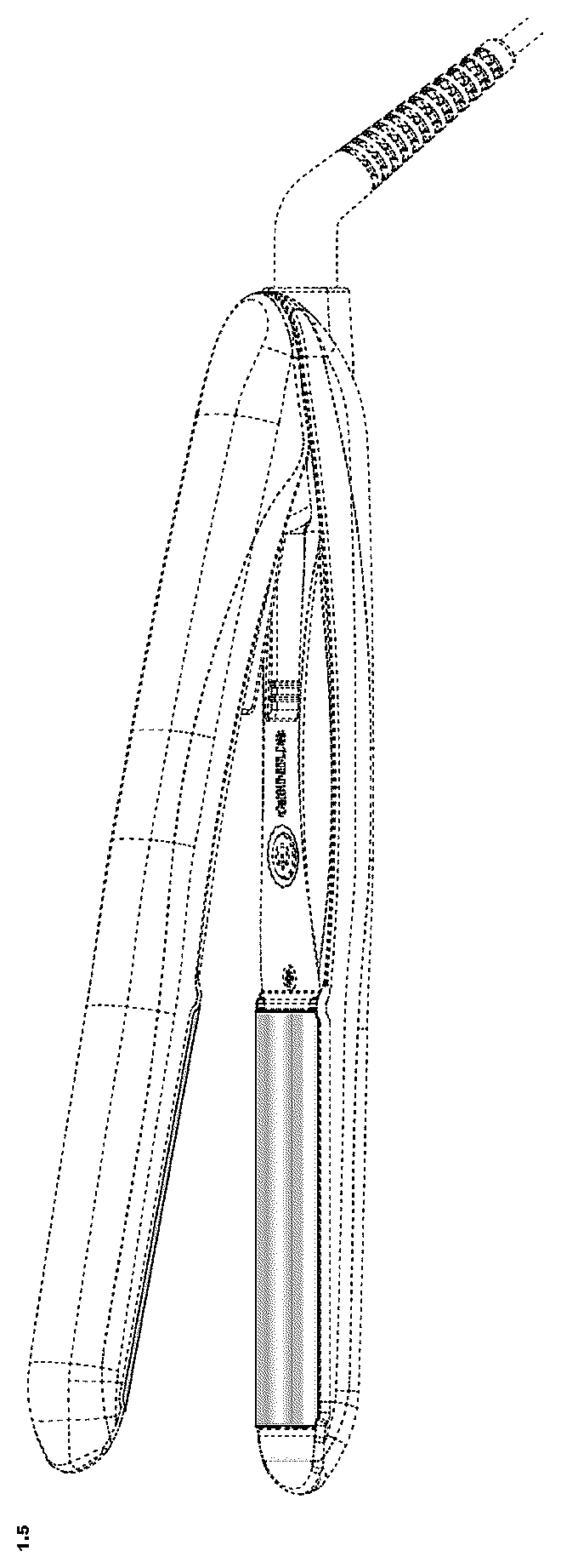 Patent USD1045211 Figure 5 – Hair straightener