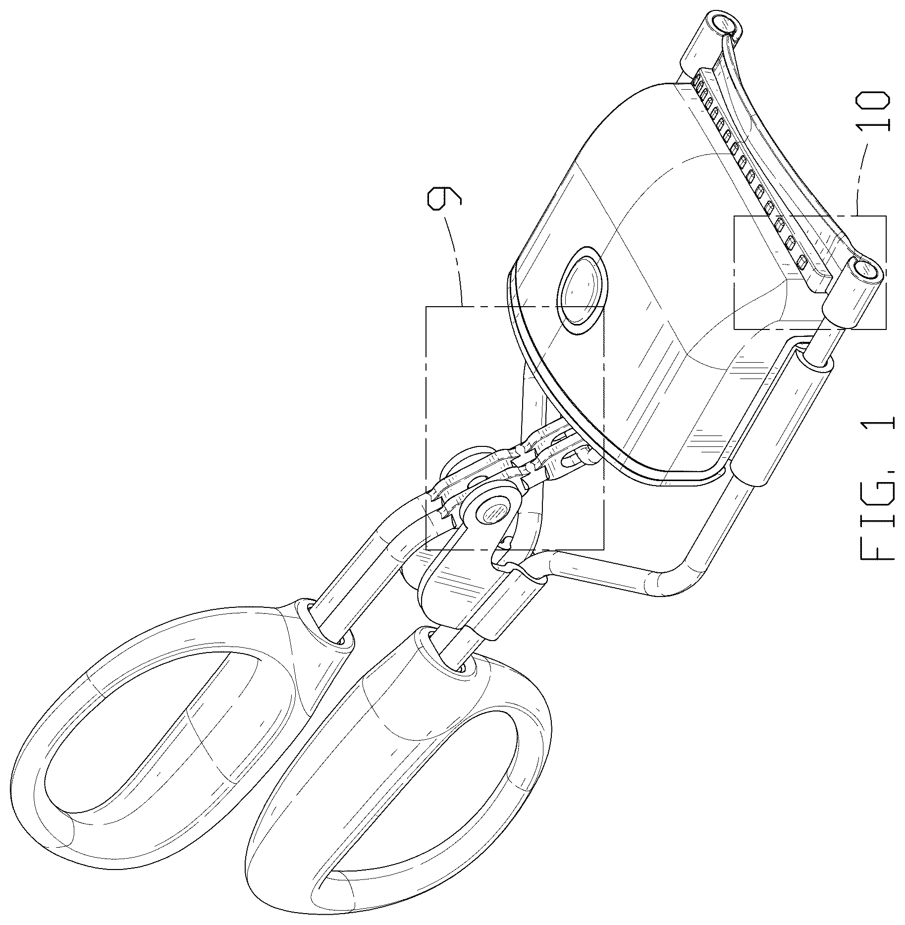 Patent USD1045214 Figure 1 – Eyelash curler