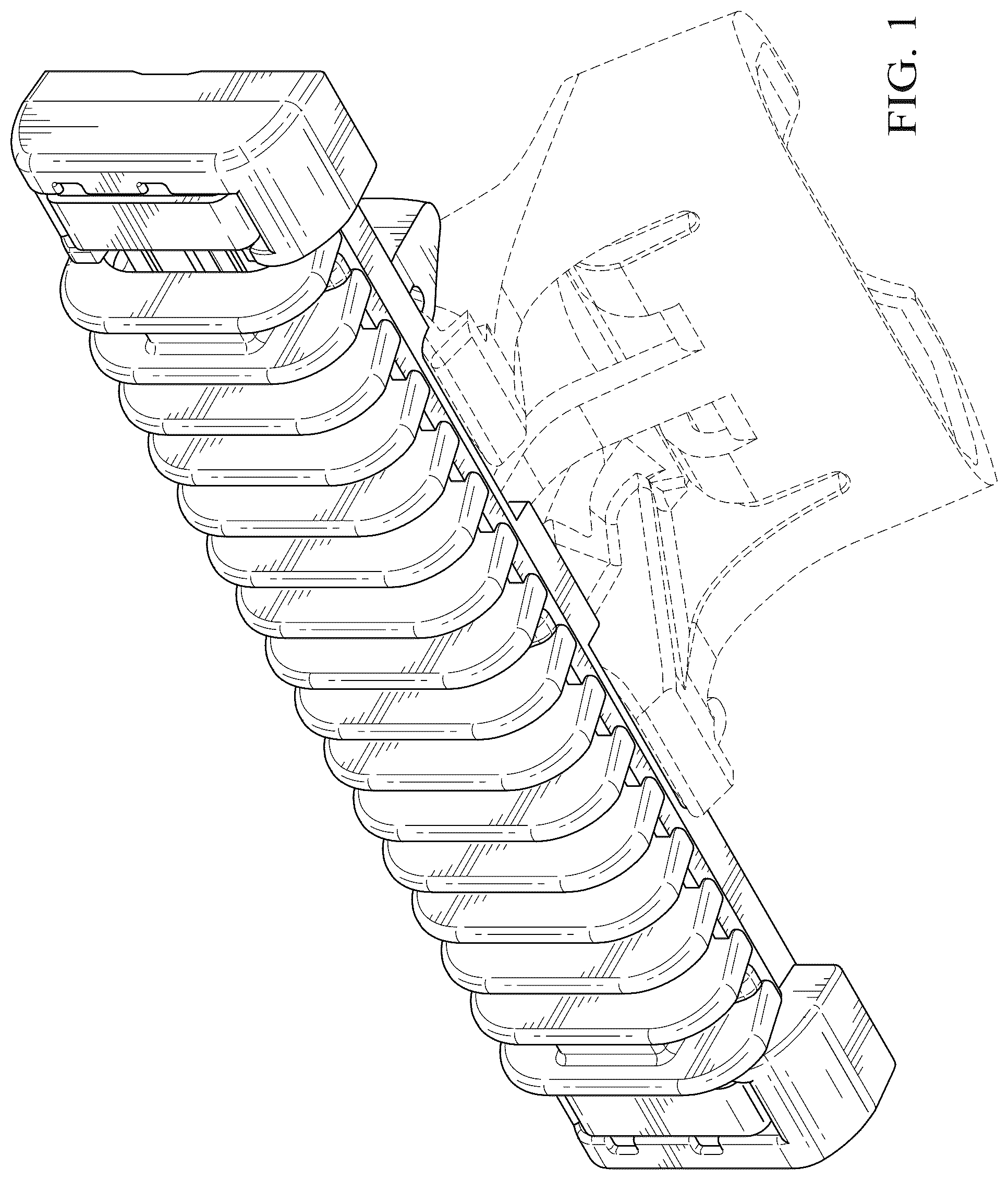 Patent USD1045217 Figure 1 – Shaving razor cartridge