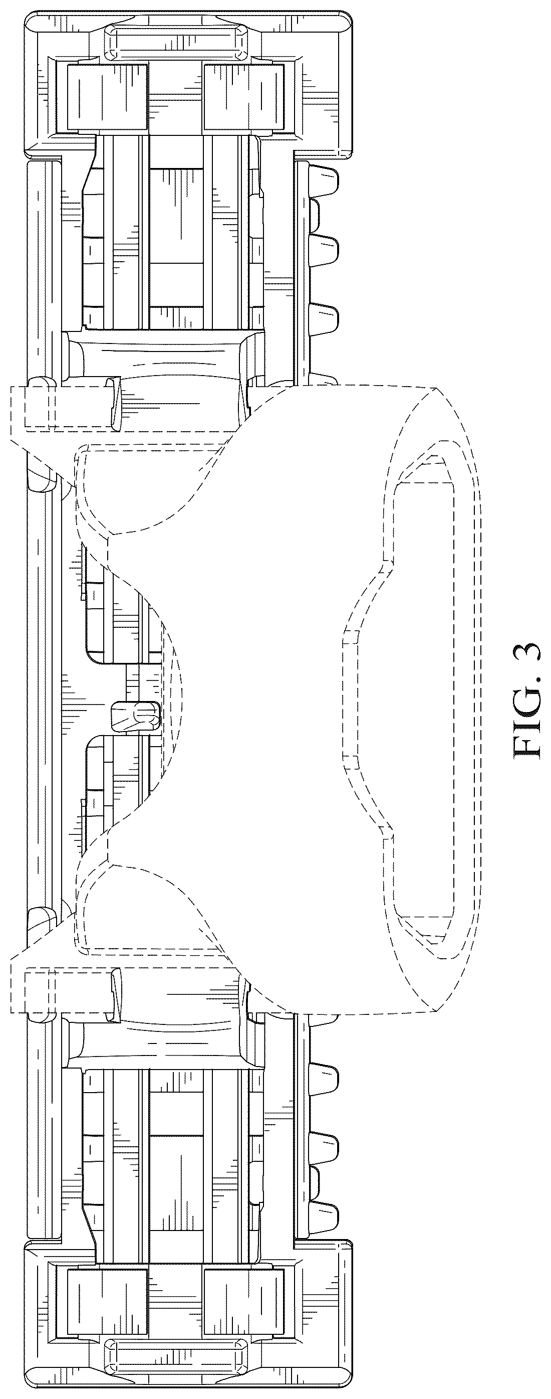 Patent USD1045217 Figure 3 – Shaving razor cartridge