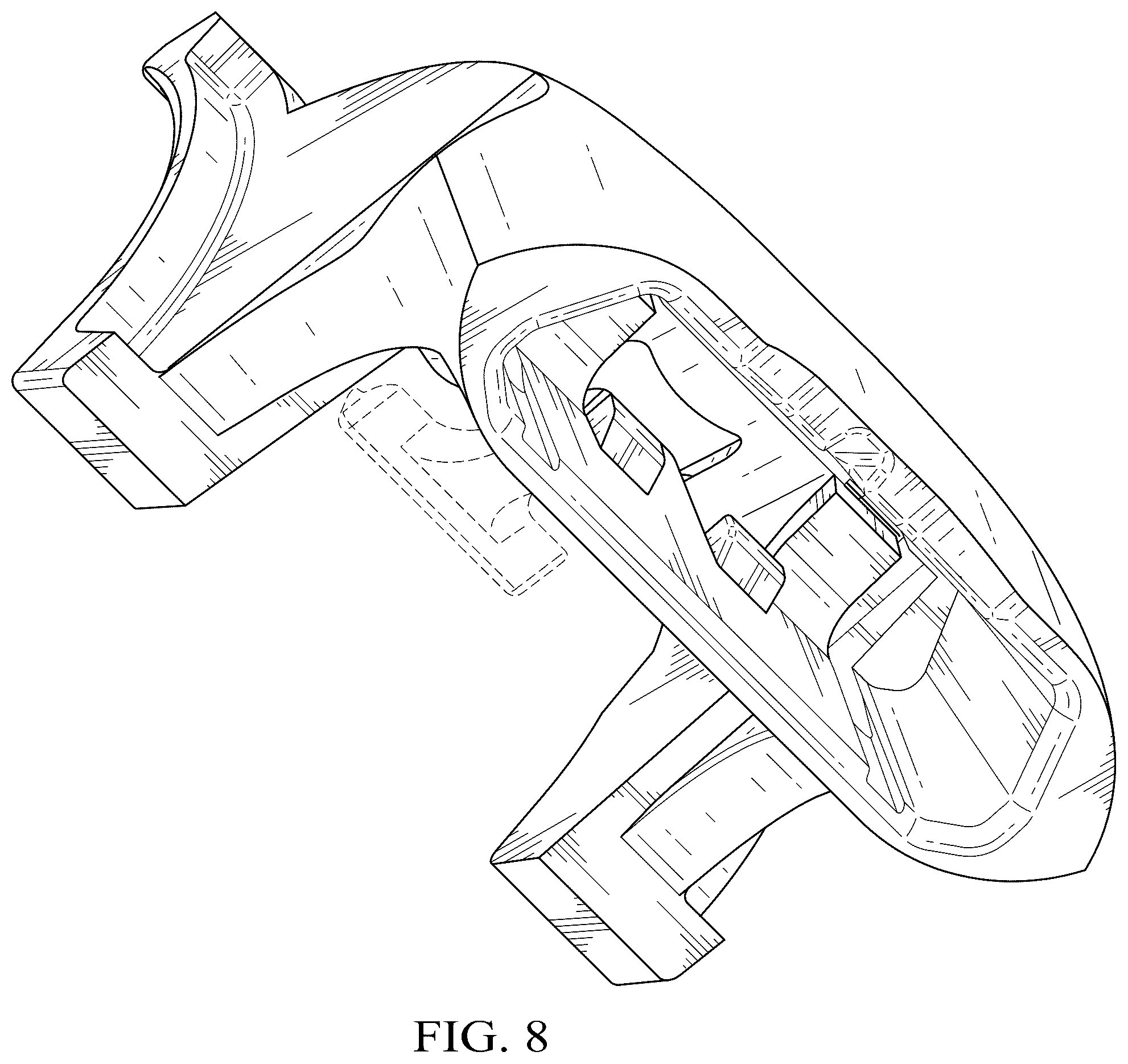 Patent USD1045218 Figure 8 – Shaving razor cartridge connector
